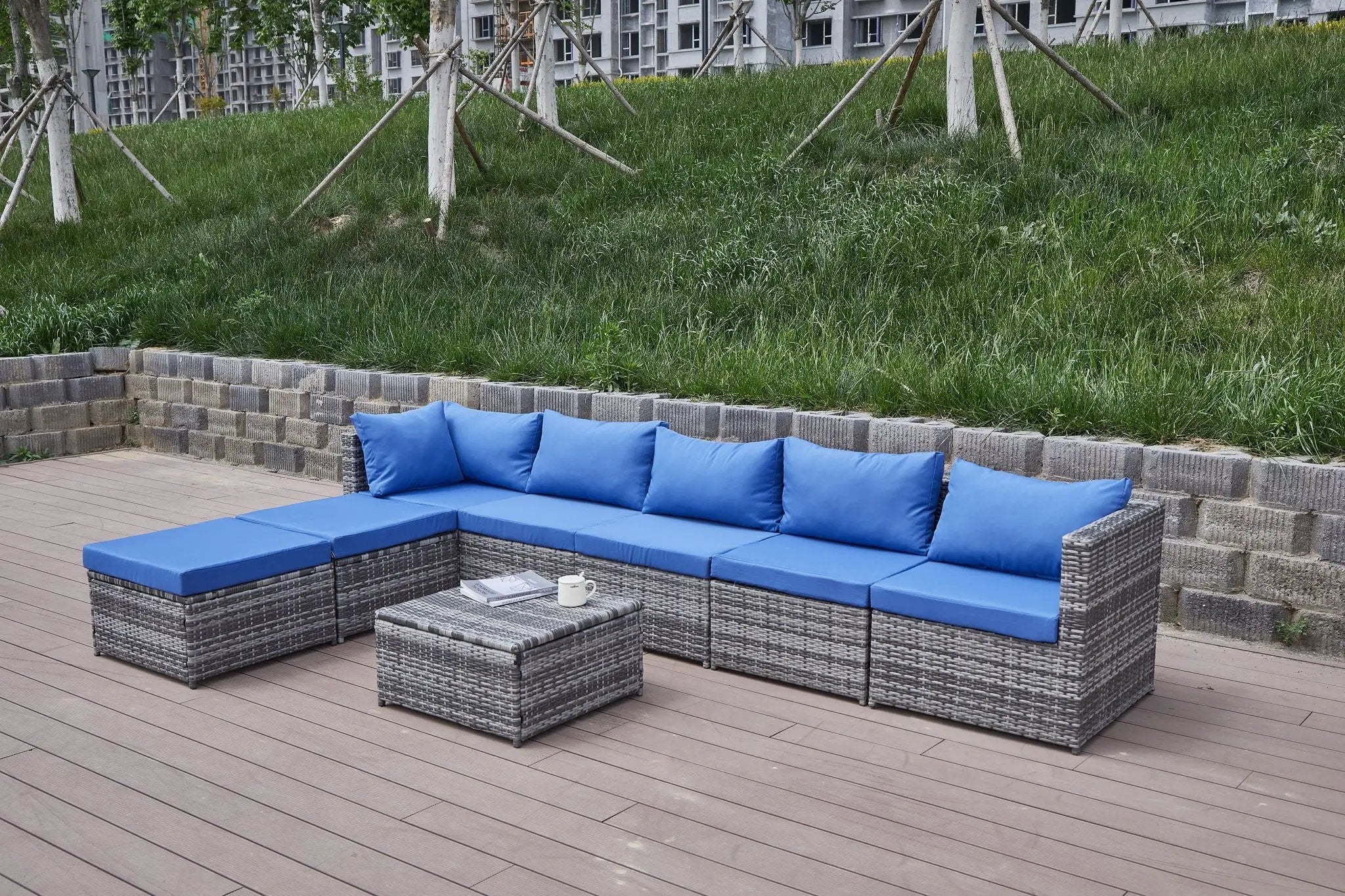 Patio Sofa With Cushions by HouseOfZazla