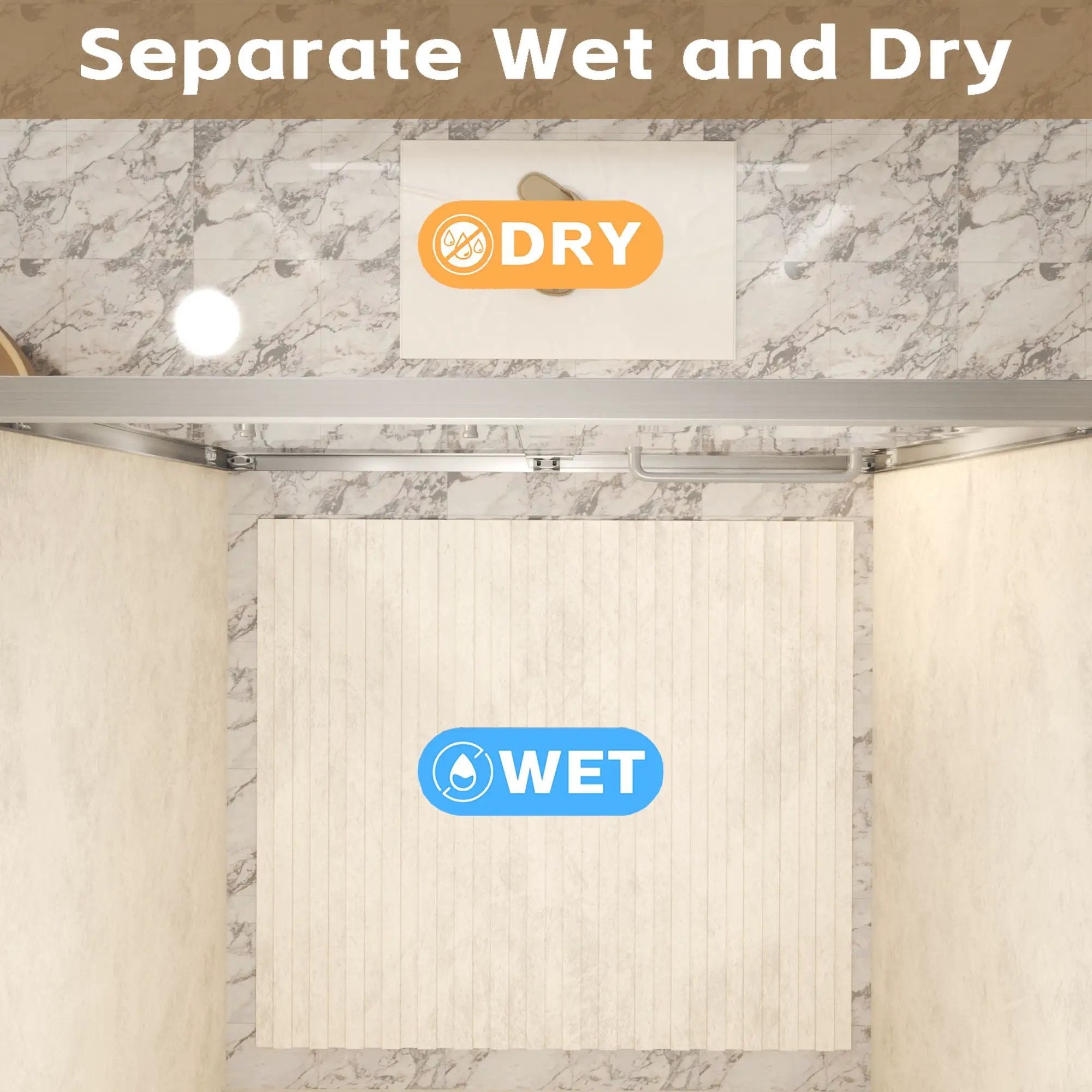Double Sliding Shower Door With Explosion Proof Film