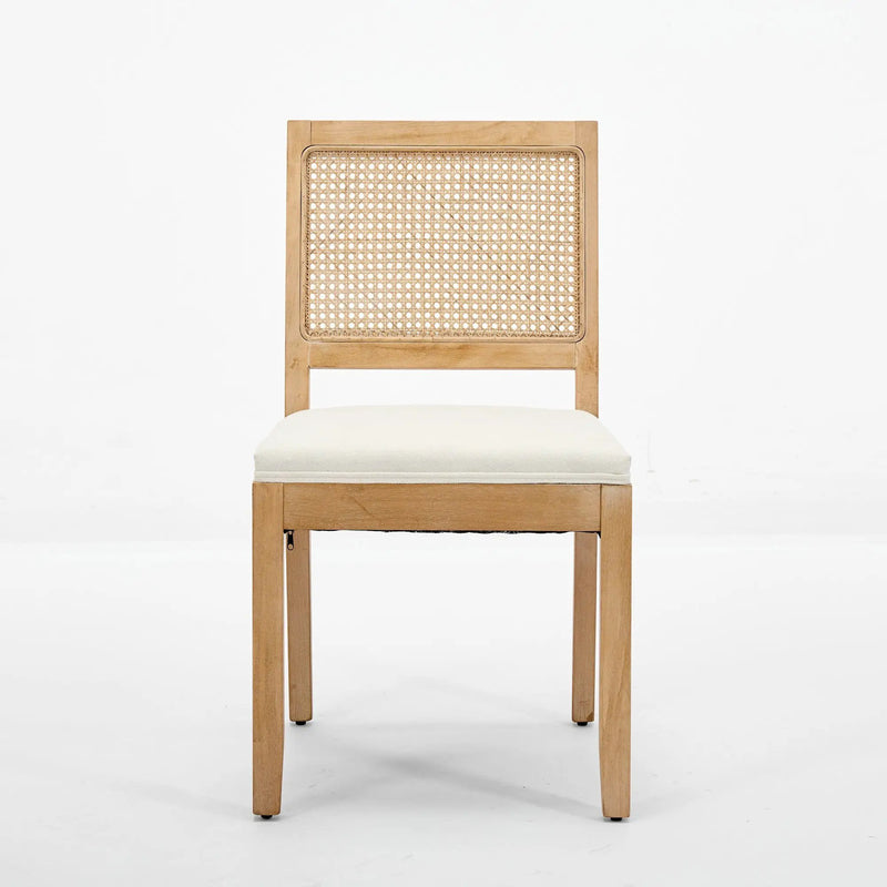 Farmhouse Rattan Dining Chairs Set of 2 by HouseOfZazla