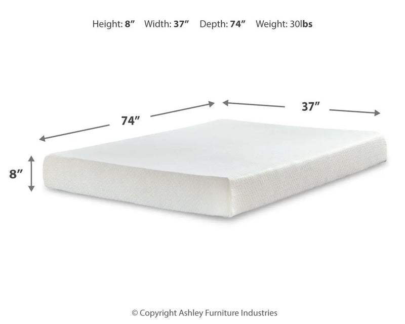 Chime 8 Inch Memory Foam - Medium Memory Foam Mattress by Unique Piece Furniture