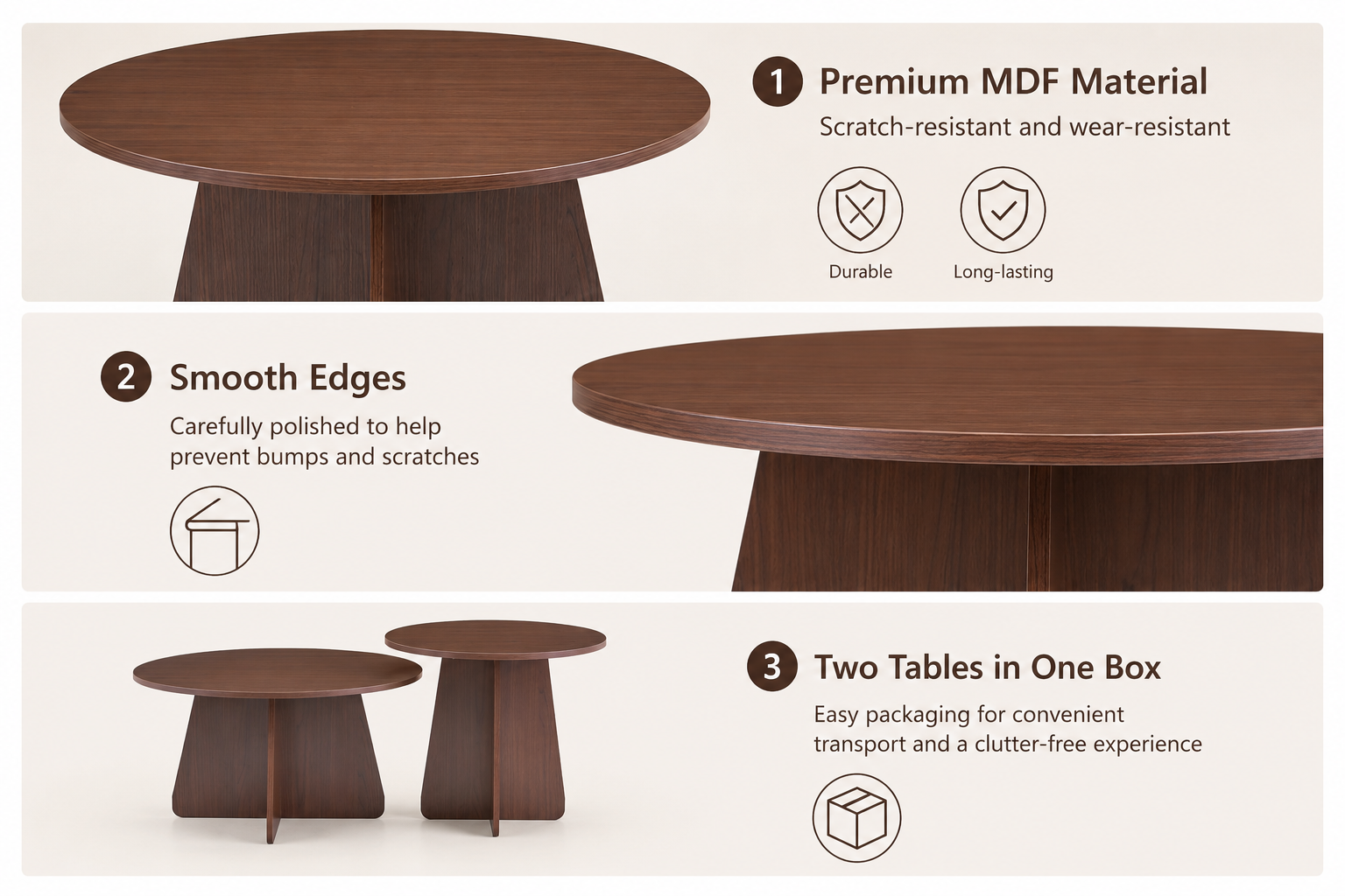 Retro-Style Nesting Coffee Table Set by HouseOfZazla