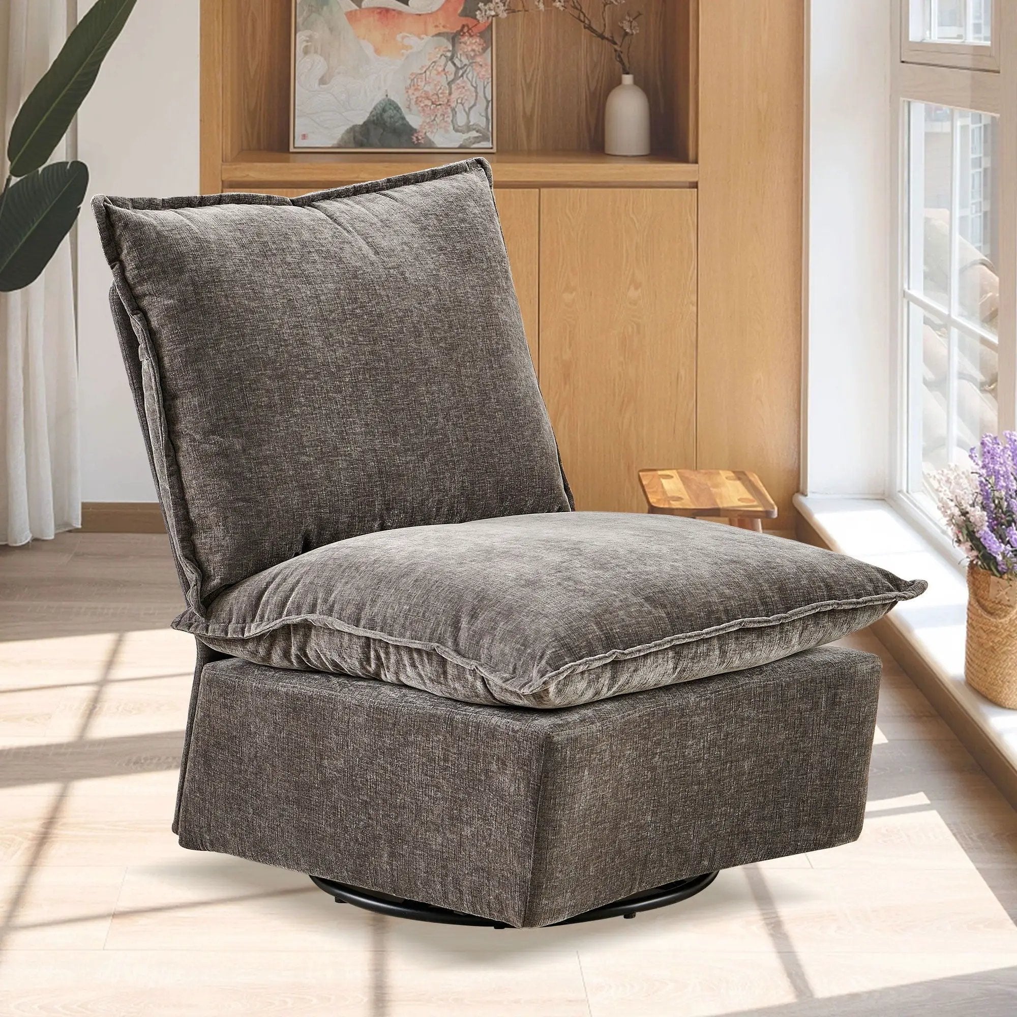 Detachable Single 360 Swivel Rocking Rocker, 360 Swivel Sofa Chair & Single Sofa Lounge, Comfortable Seating For Living Room & Bedroom Sofa 1 Piece by HouseOfZazla