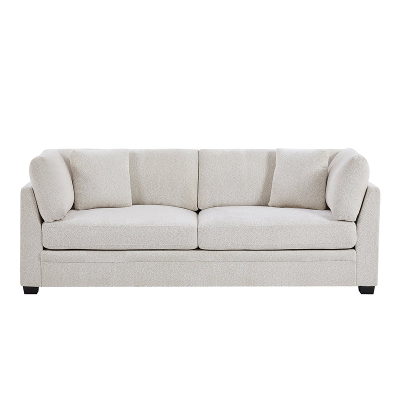 83.5" Modern Flared Arms Sofa (Beige) by HouseOfZazla