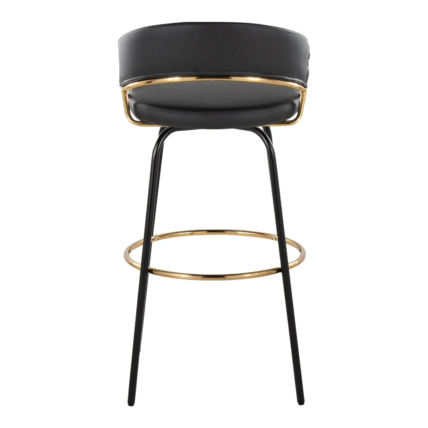 Jie - Fixed Height Contemporary Barstool With Swivel Round Footrest (Set of 2) by HouseOfZazla