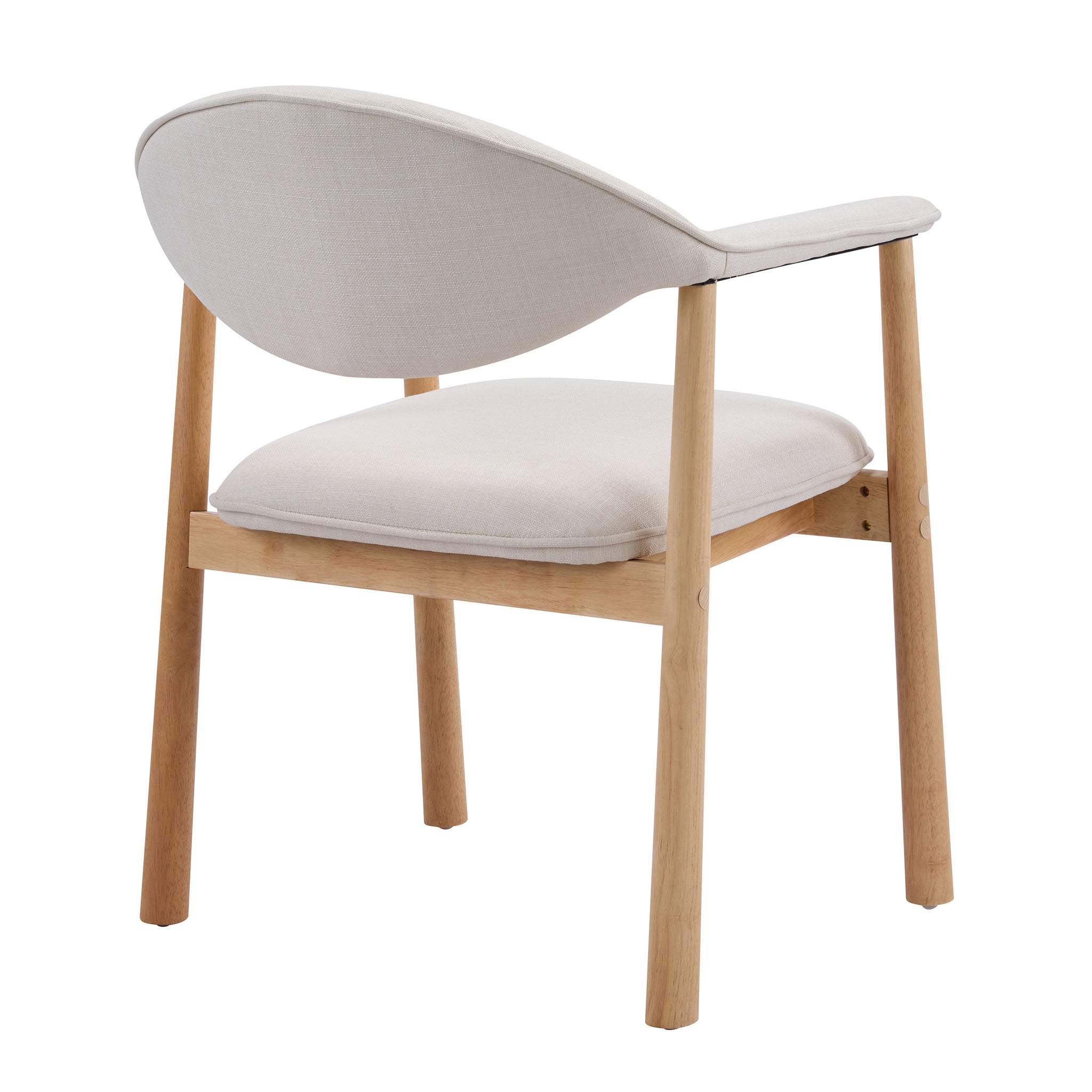 Upholstered Dining Chairs with Curved Back by HouseOfZazla