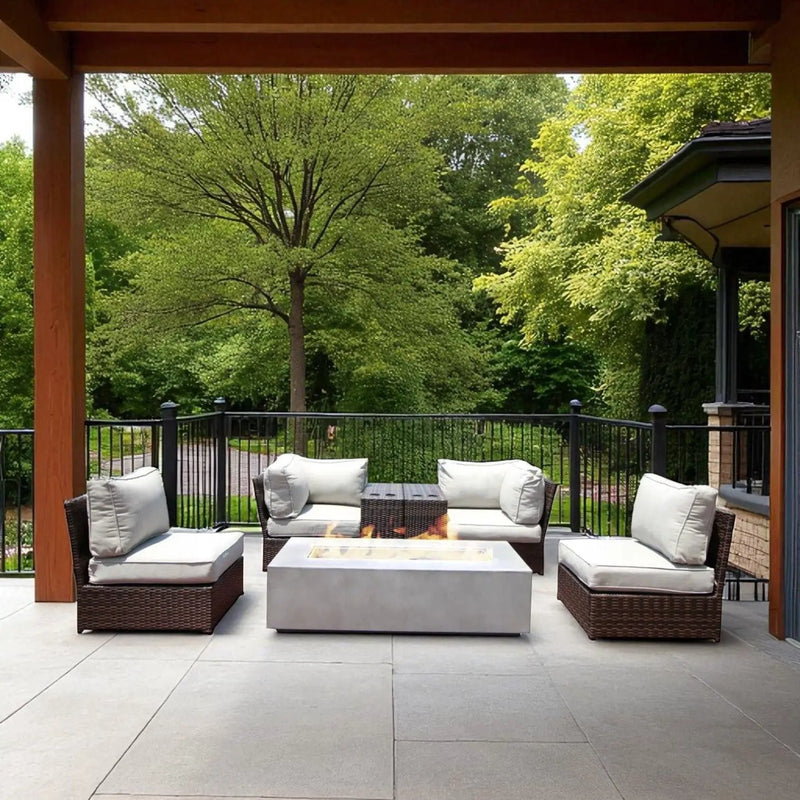 Outdoor Elegance Conversation Set With Fire Pit by HouseOfZazla