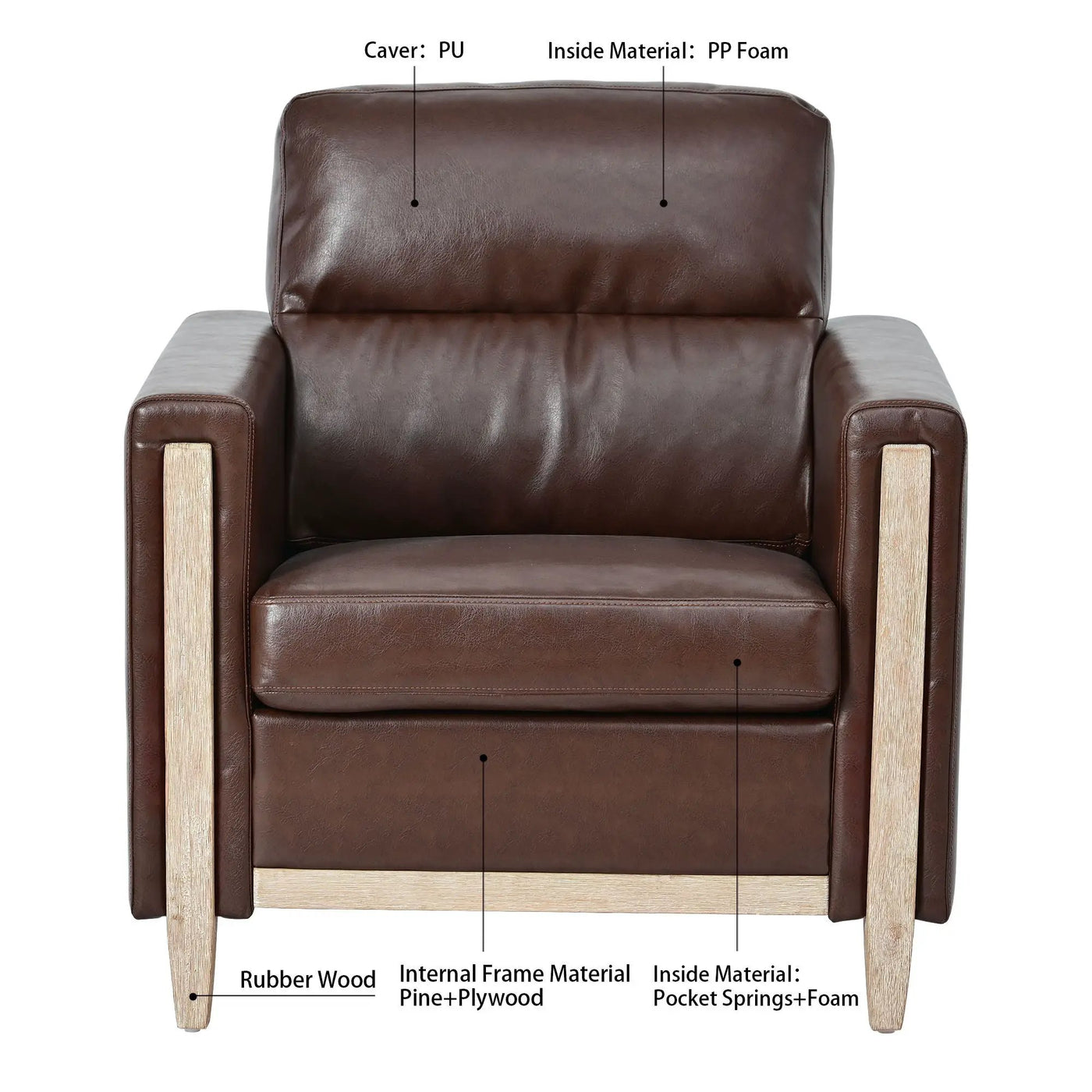 1 Seater Sofa by Unique Piece Furniture