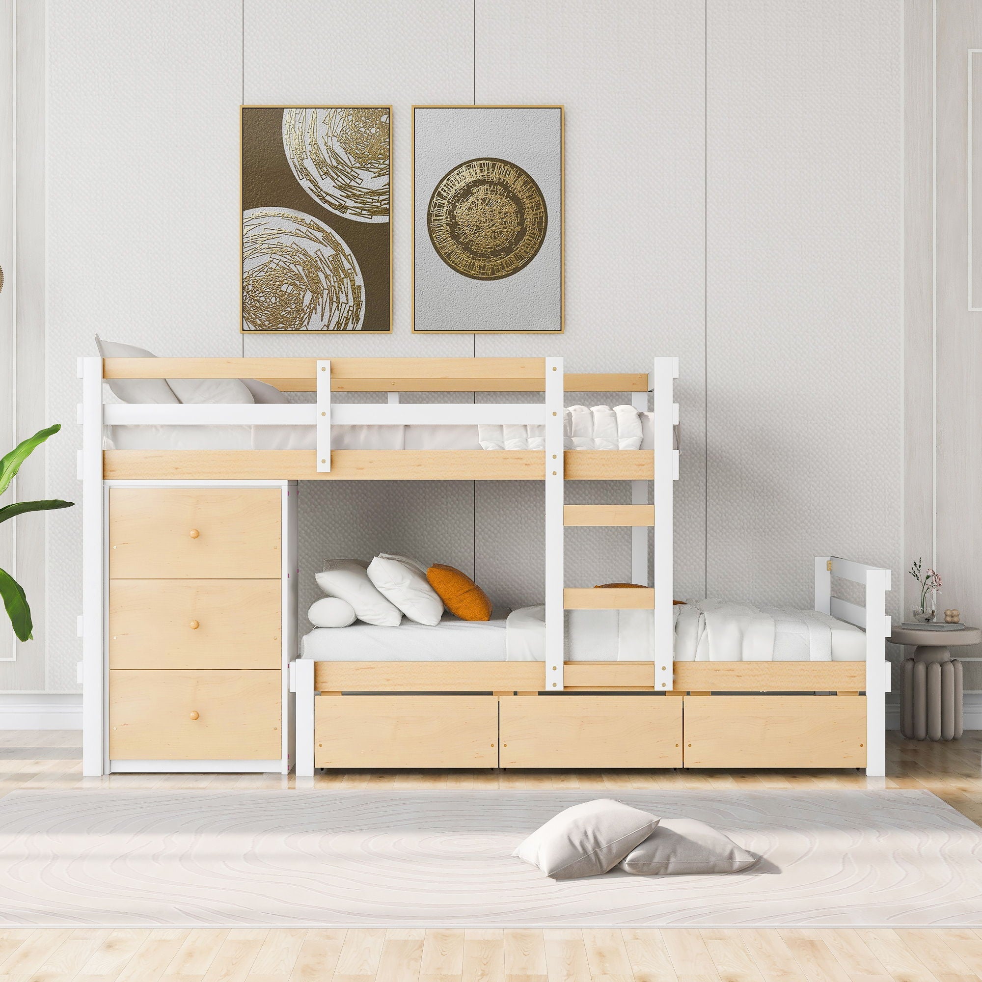 Loft Bunk Bed With Drawers And Ladder by Unique Piece Furniture