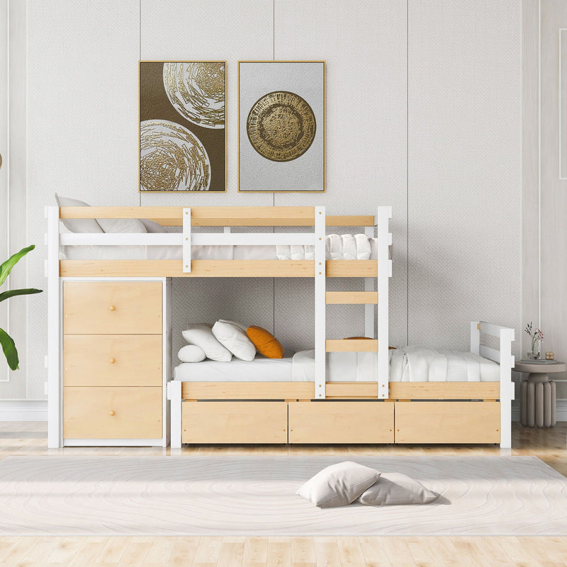 Loft Bunk Bed With Drawers And Ladder by Unique Piece Furniture