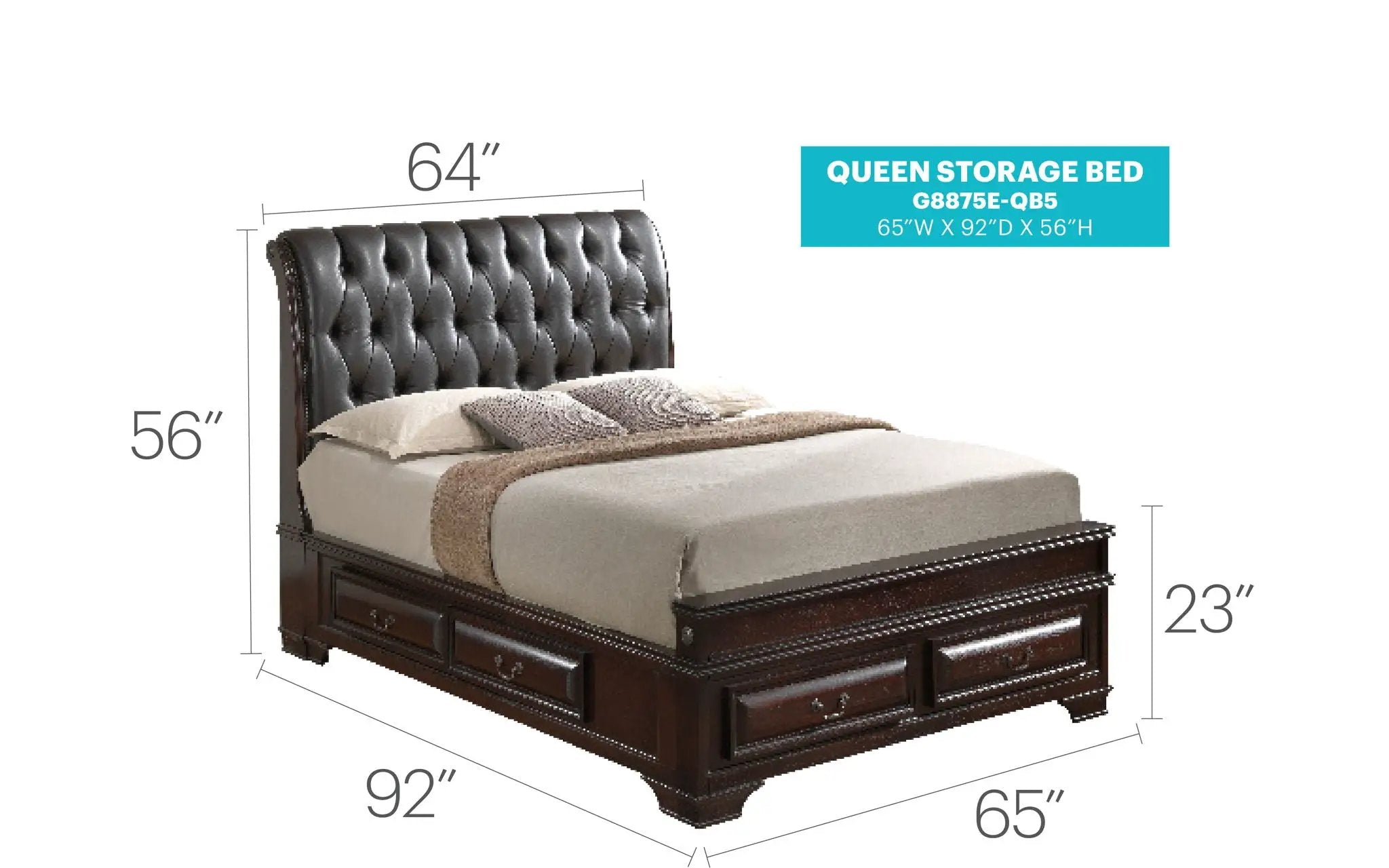 LaVita - Storage Bed Elegant Transitional by HouseOfZazla