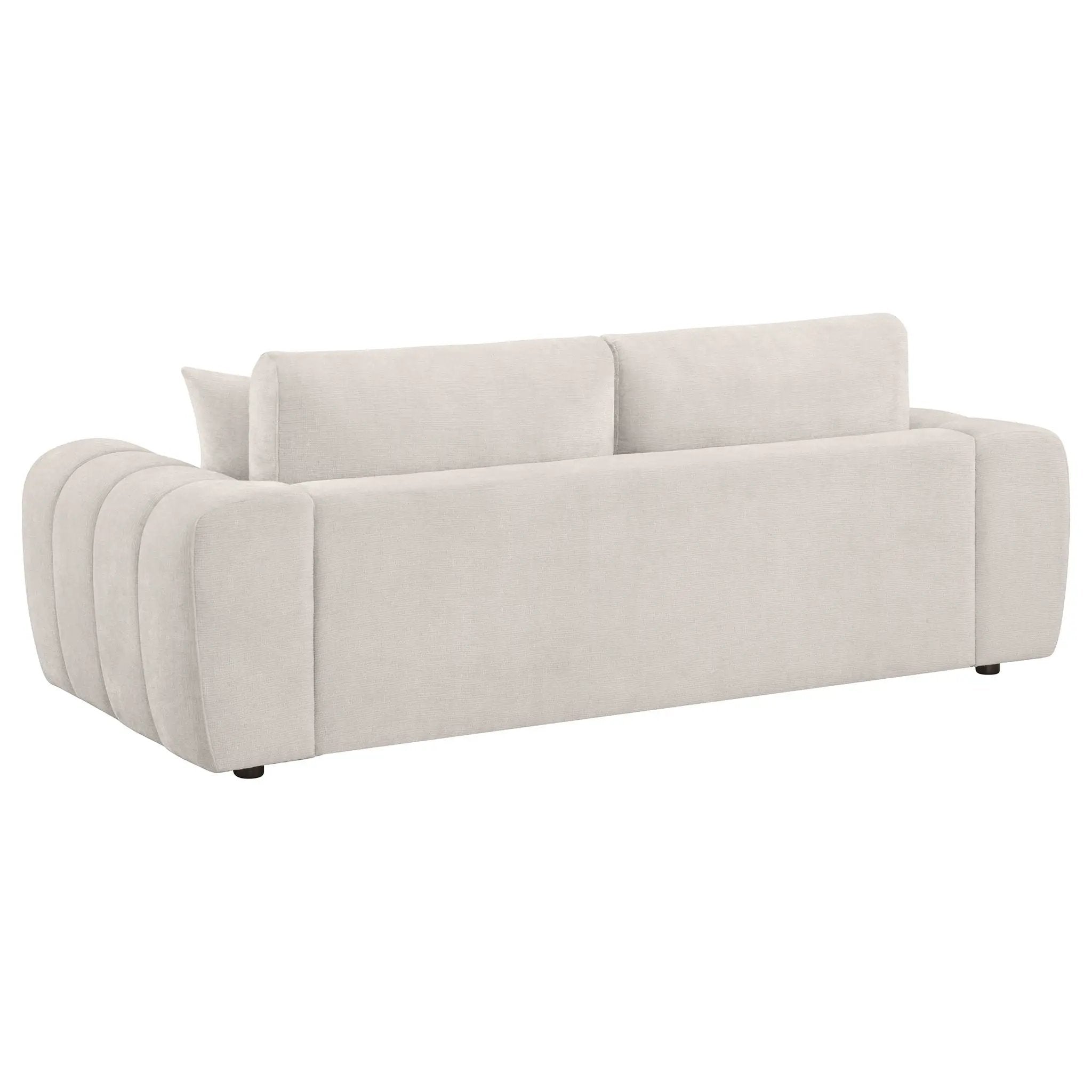 Burnett 2-piece Chenille Upholstered Sofa Set Ivory by Unique Piece Furniture
