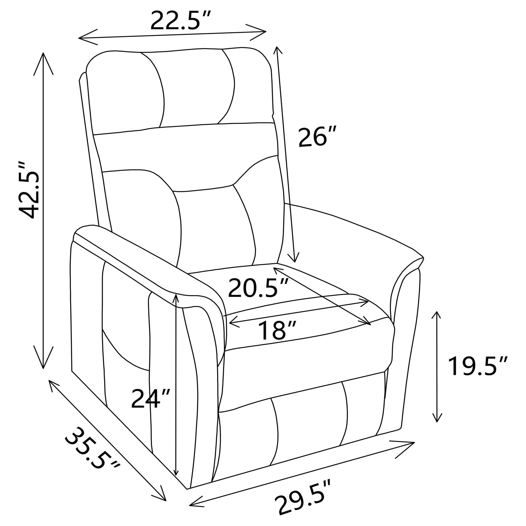 Parker - Upholstered Power Massage Chair With Heat And Massage Functions - Brown by HouseOfZazla