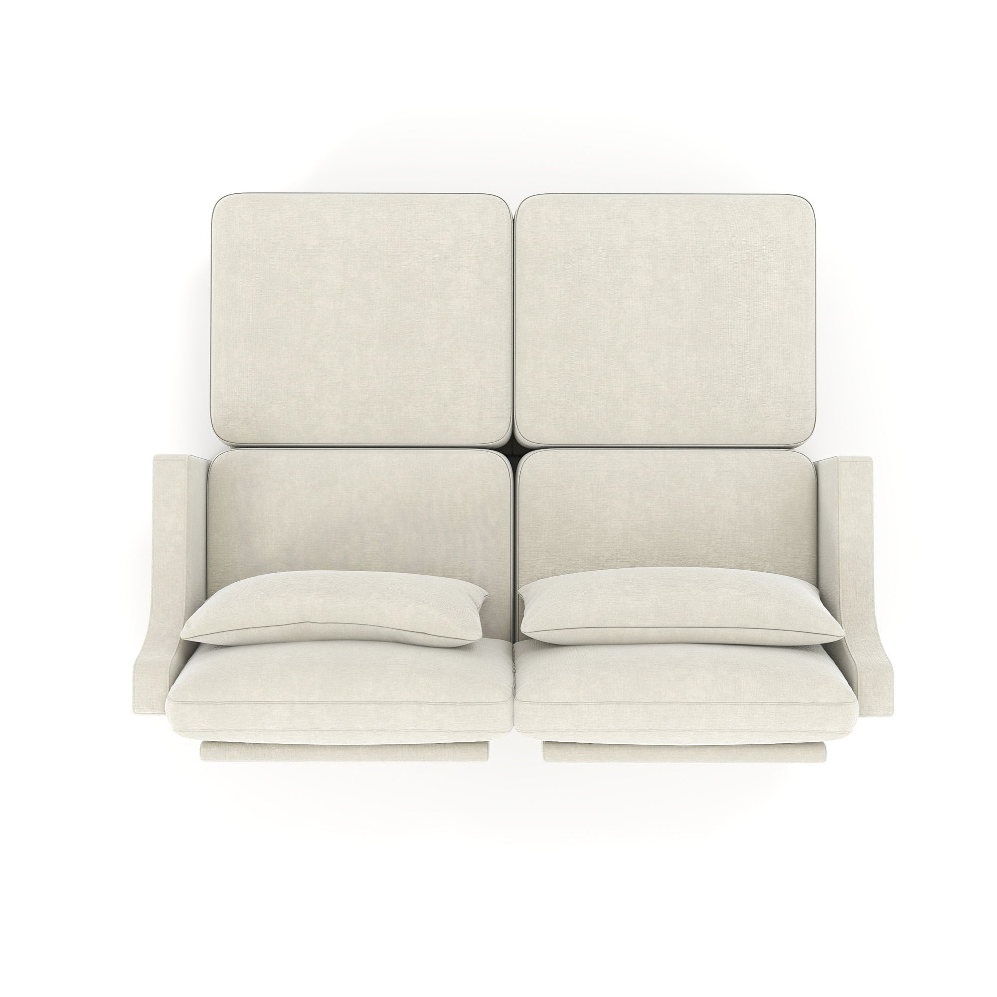 Stylish Sofa With Ottoman And Lumbar Pillows, Ergonomic Design by HouseOfZazla
