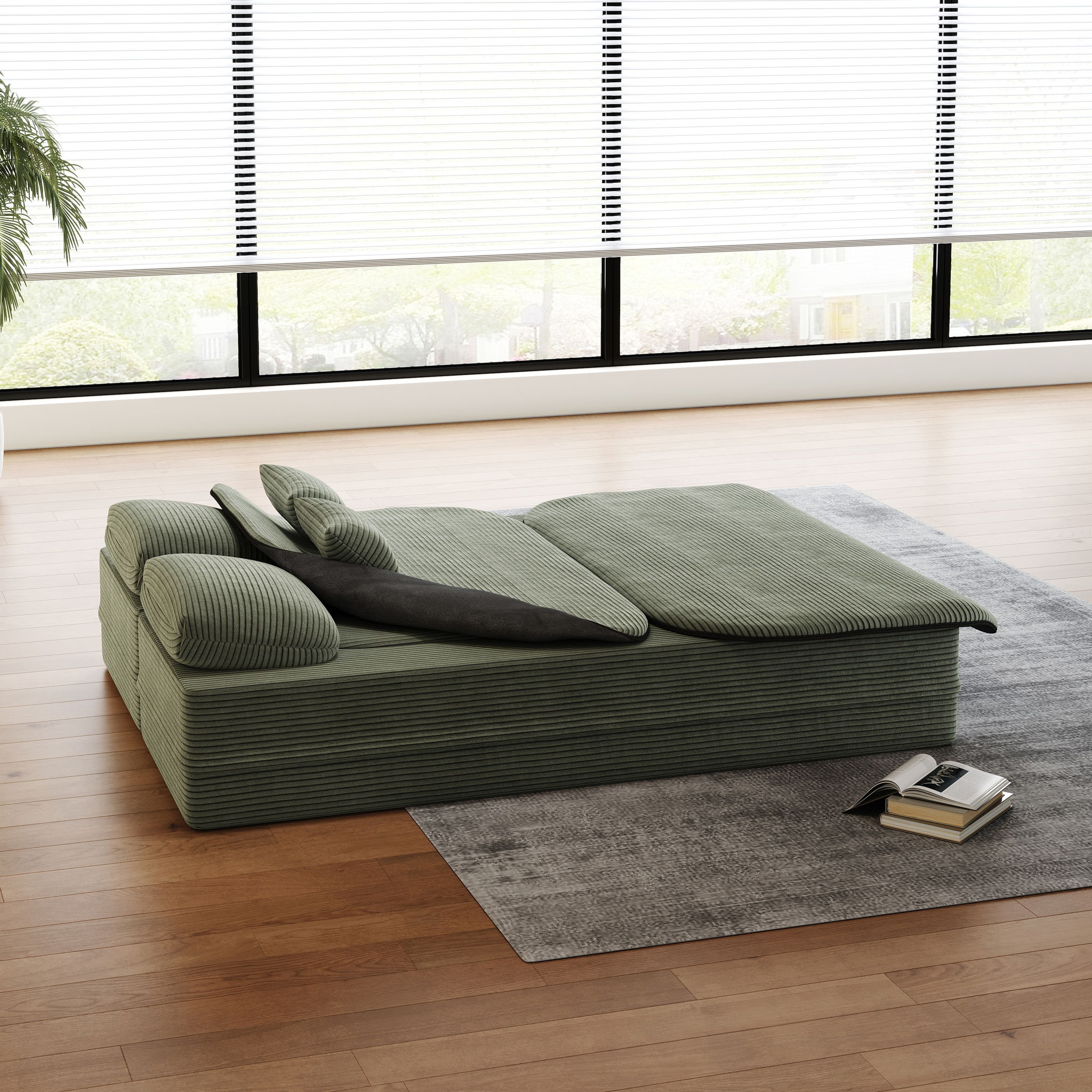 2 In 1 Foldable Sofa Bed With Multi Functional Blanket by HouseOfZazla