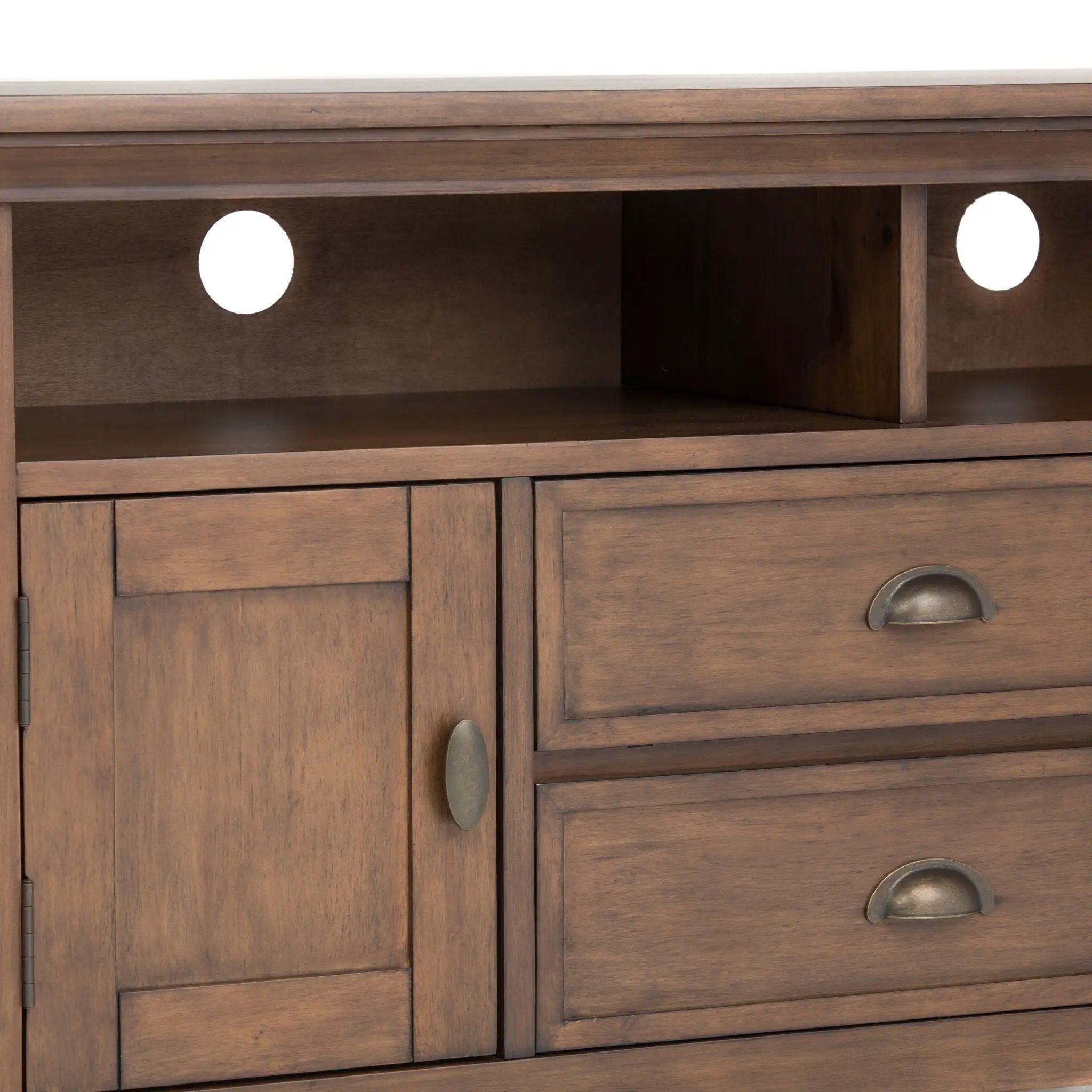 Redmond - TV Media Stand - Rustic Natural Aged Brown by Unique Piece Furniture