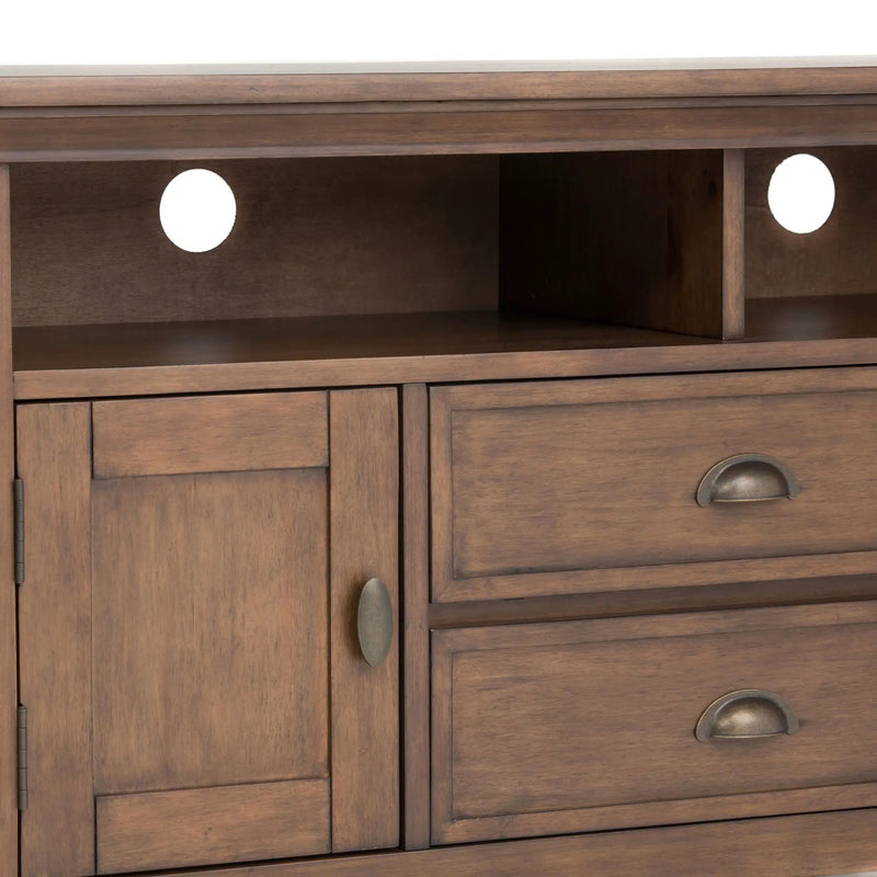 Redmond - TV Media Stand - Rustic Natural Aged Brown by Unique Piece Furniture