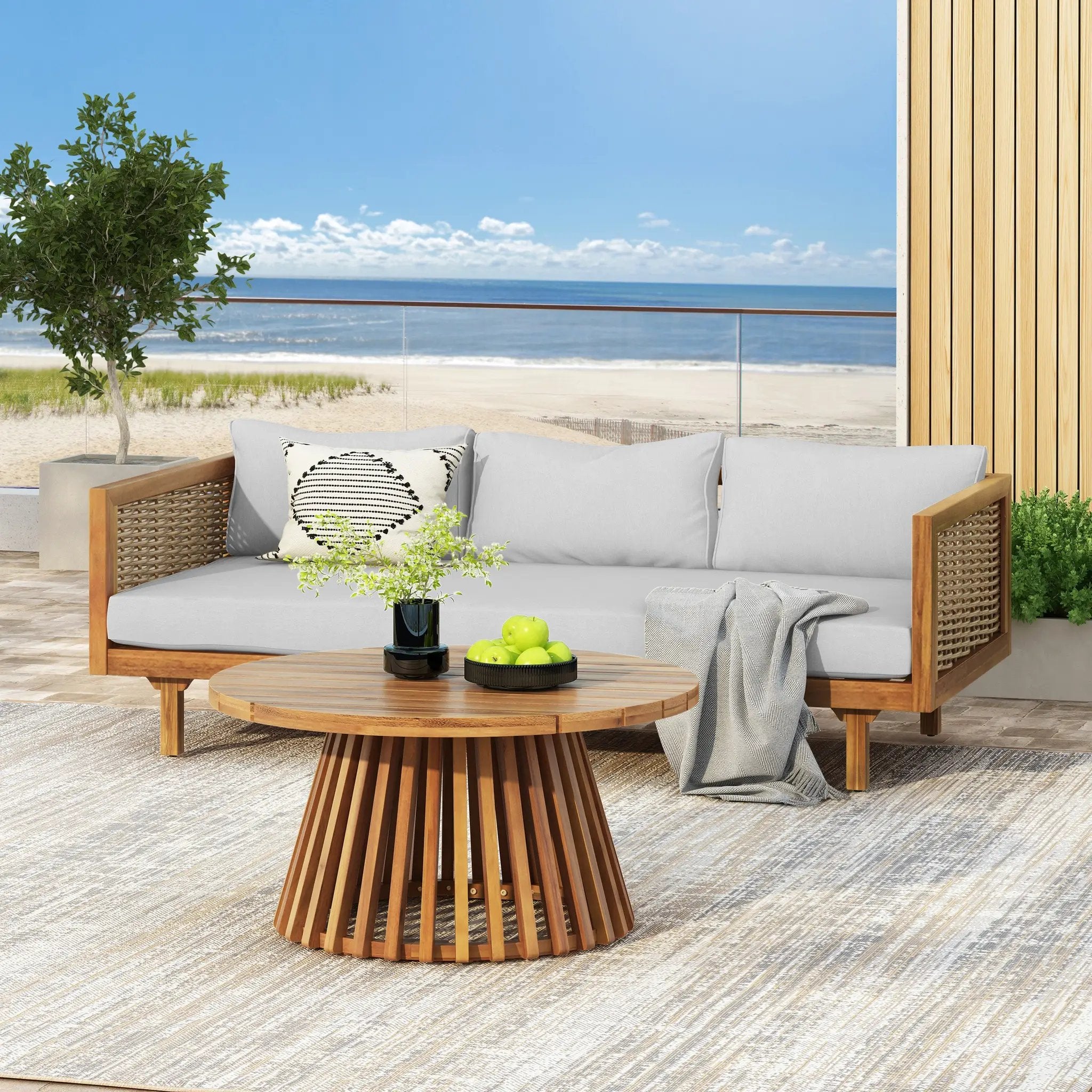 Wicker Patio Furniture Set Outdoor Rattan Sectional Set by HouseOfZazla