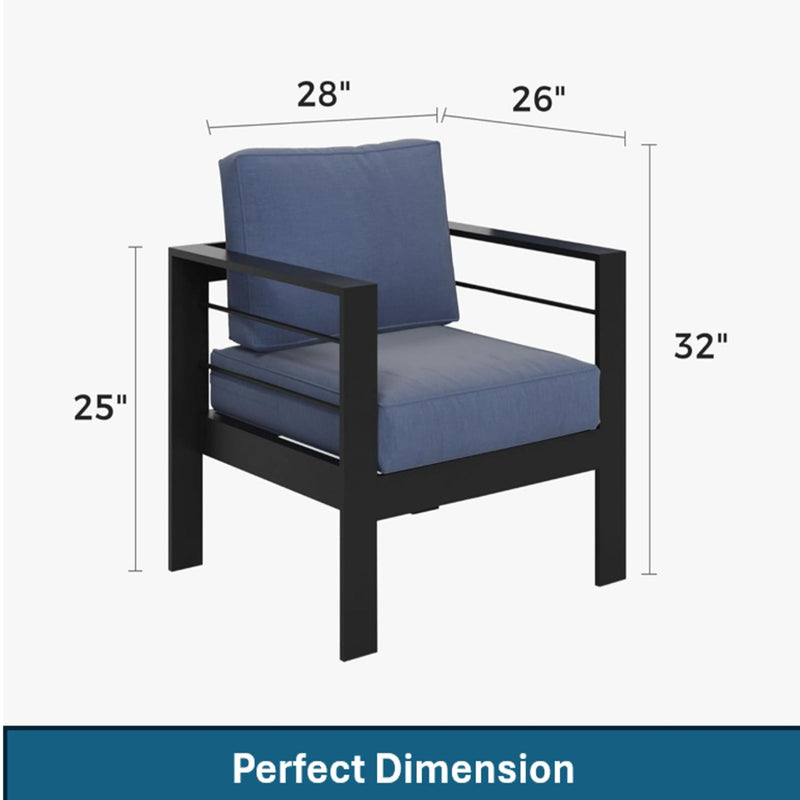 Outdoor Patio Set, All-Weather With Thick Cushions by HouseOfZazla