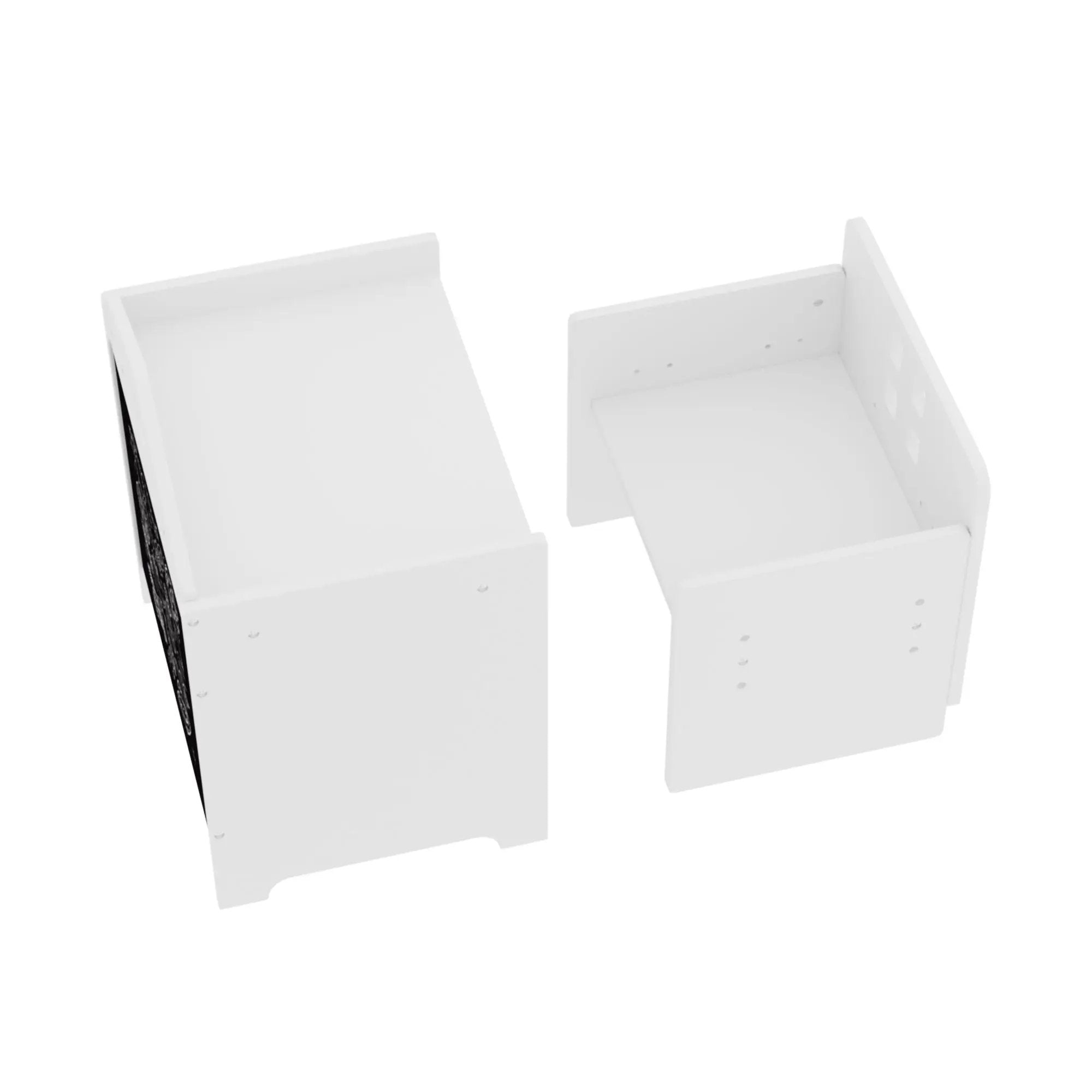 Montessori Weaning Table And Chair Set, Toddler Table With Adjustable Height - White by HouseOfZazla