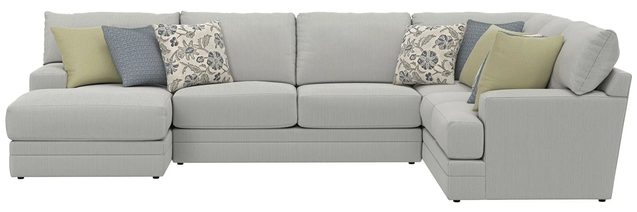 Stockbridge - Sectional With Comfort Coil Seating And 9 Accent Pillows Included by Unique Piece Furniture