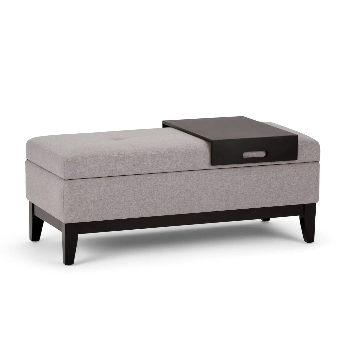 Oregon - Contemporary Storage Ottoman Bench With Tray by HouseOfZazla