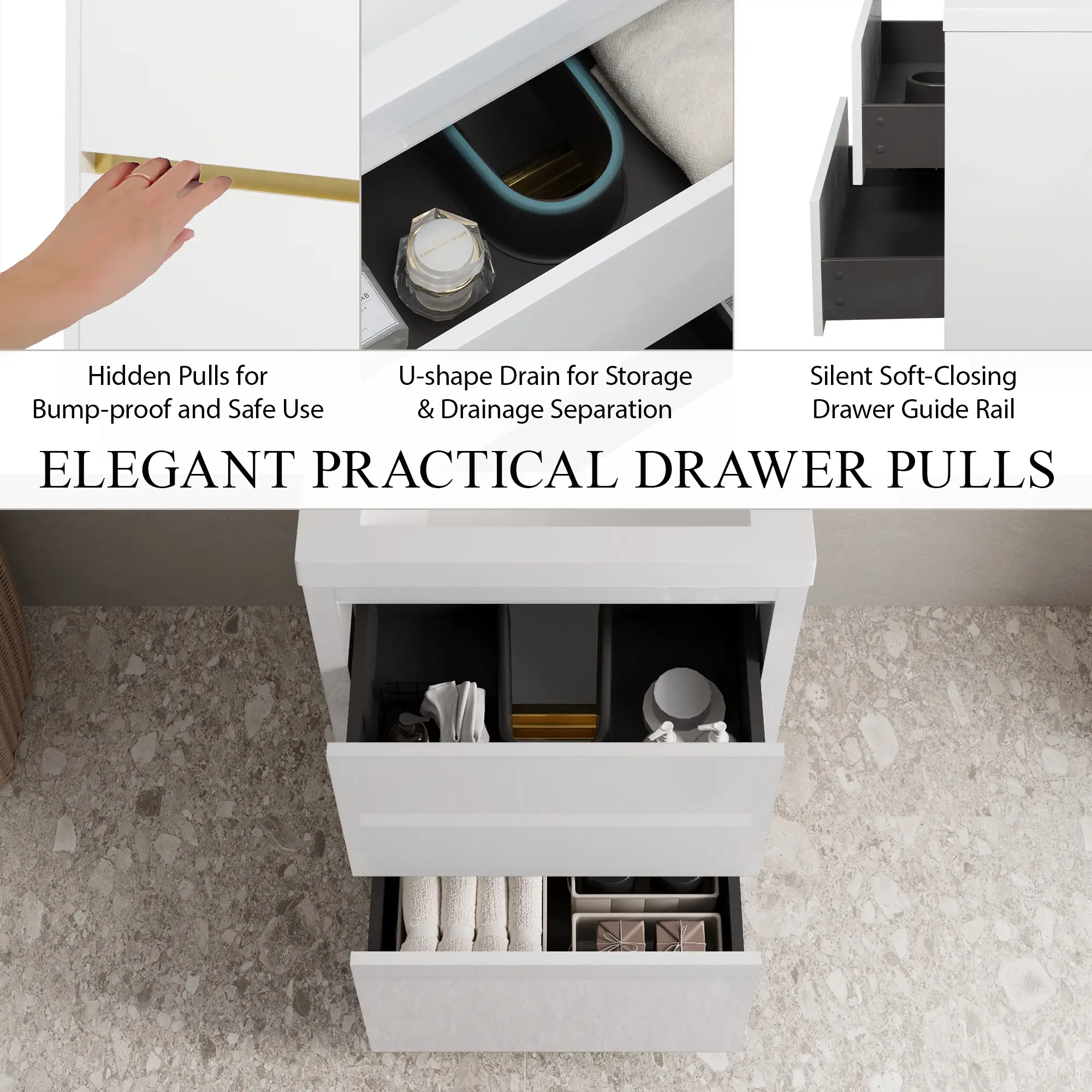 24" Freestanding Bathroom Vanity with Sink and Storage Cabinet by HouseOfZazla