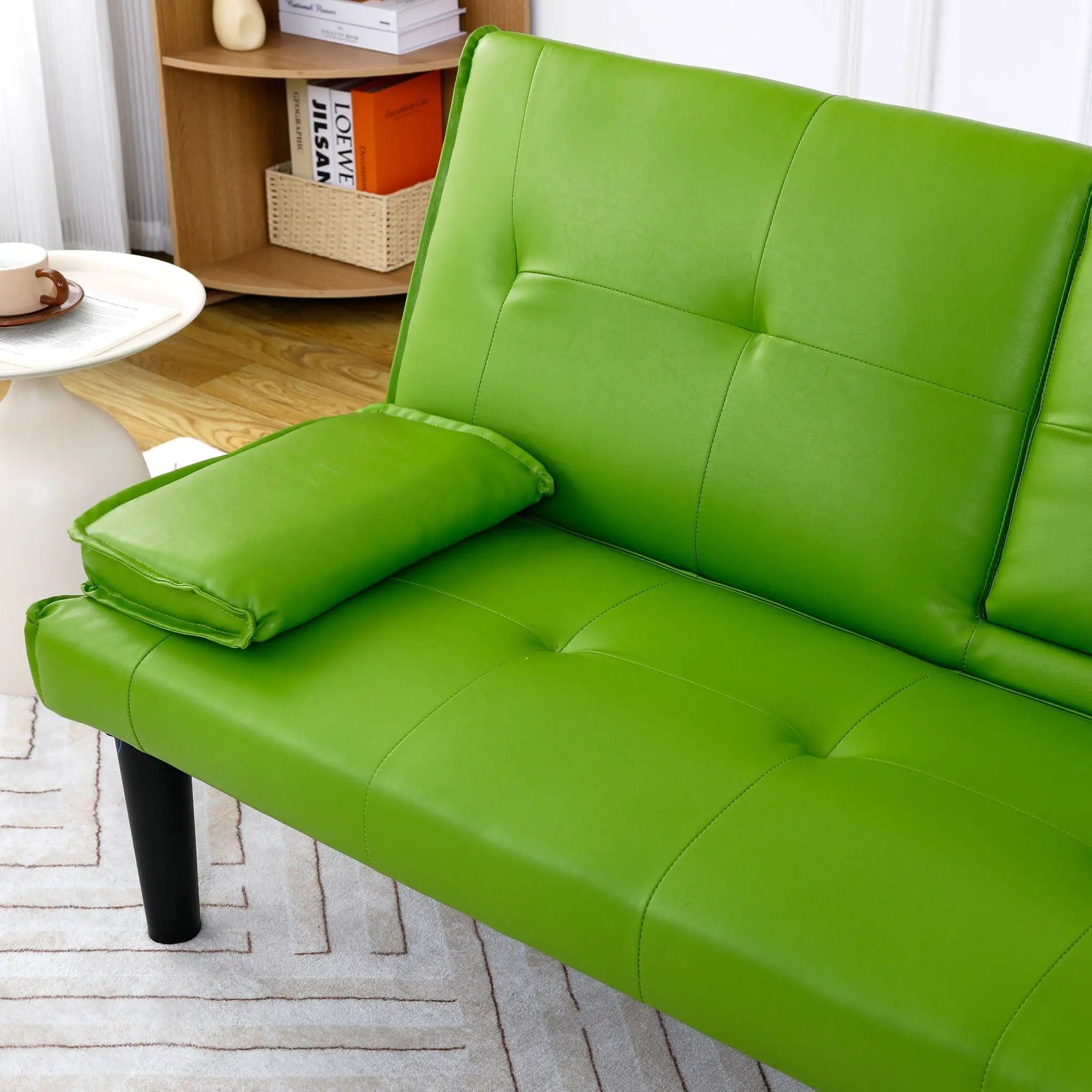 Sofa Bed With Foldable Design And Cup Holder by HouseOfZazla