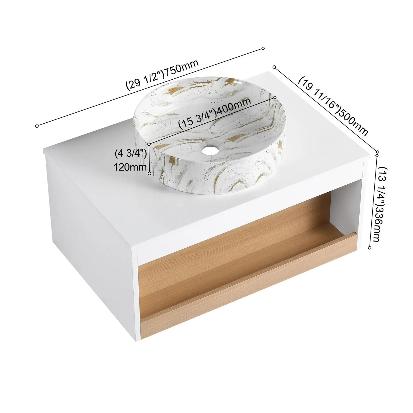 Floating Bathroom Vanity With Vessel Sink by HouseOfZazla
