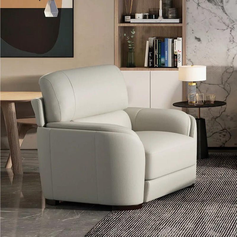 Edrice - Chair - Ivory Top Grain Leather by Unique Piece Furniture
