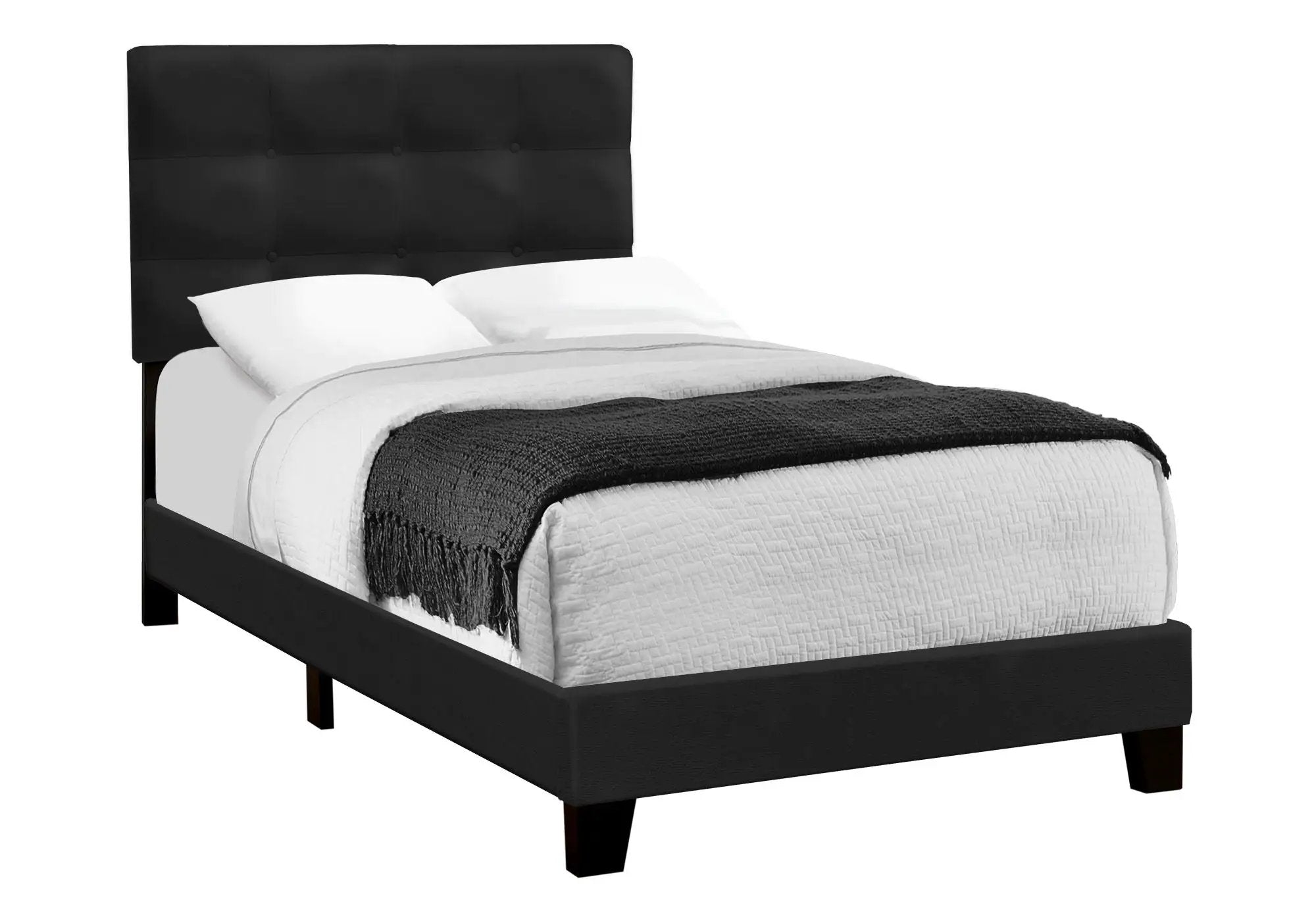 Transitional Upholstered Bed Frame by HouseOfZazla