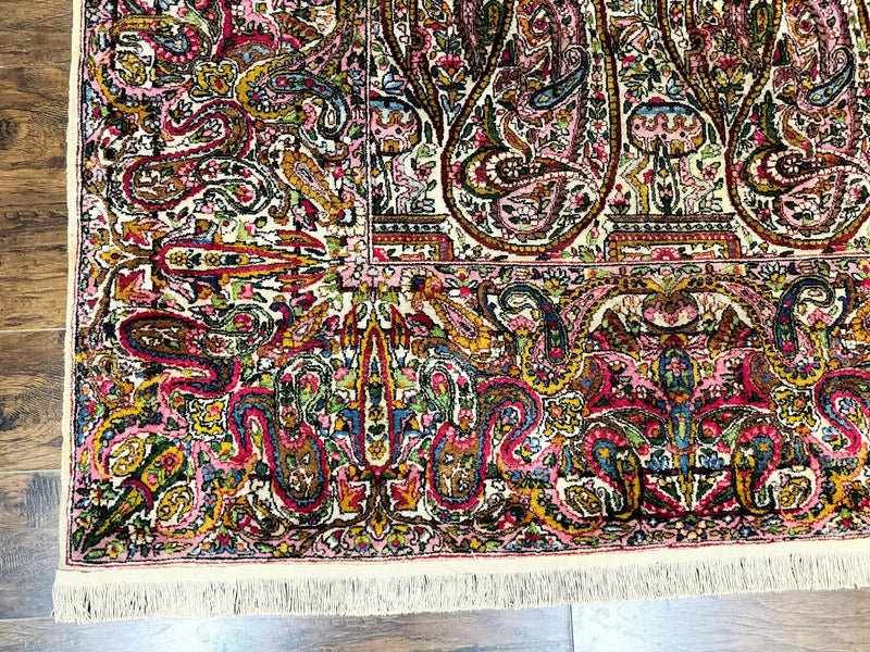 Rare Antique Persian Kerman Lavar Rug 9x12, Boteh Paisley Design by Jewel Rugs