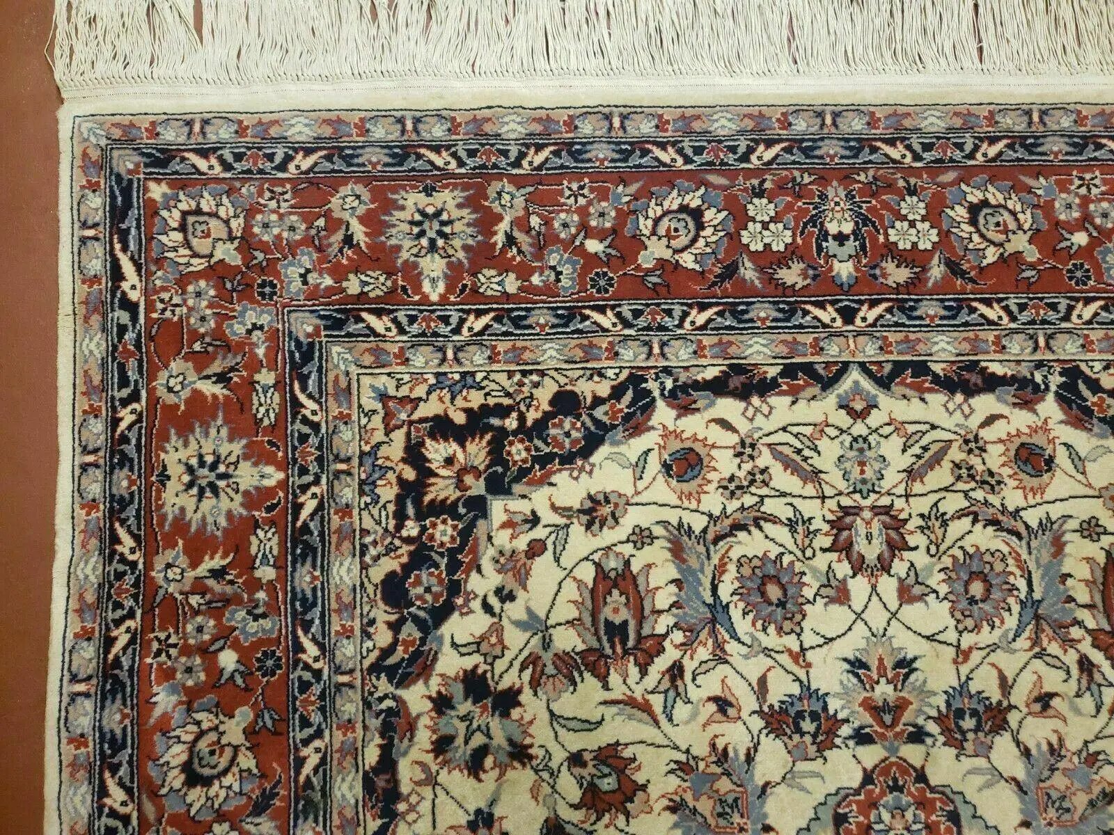 4' X 6' Handmade Ultra Fine Chinese Floral Oriental Wool Rug Hand Knotted Beige by Jewel Rugs
