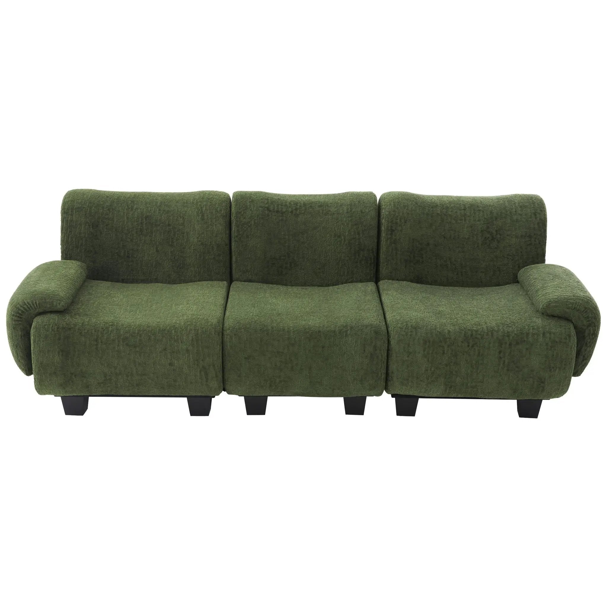 3 Seater Sofa Couch With Curved Armrests by HouseOfZazla