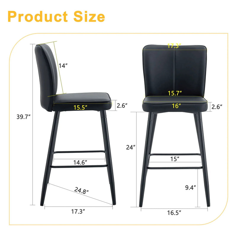 Modern Style Chair With Sleek Backrest Design (Set of 2) by Unique Piece Furniture