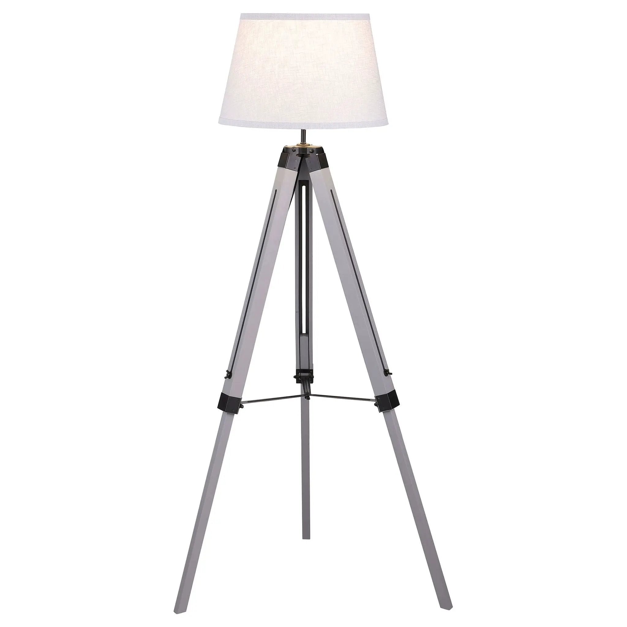 Dayton 56-inch Empire Shade Metal Tripod Floor Lamp Grey by Unique Piece Furniture