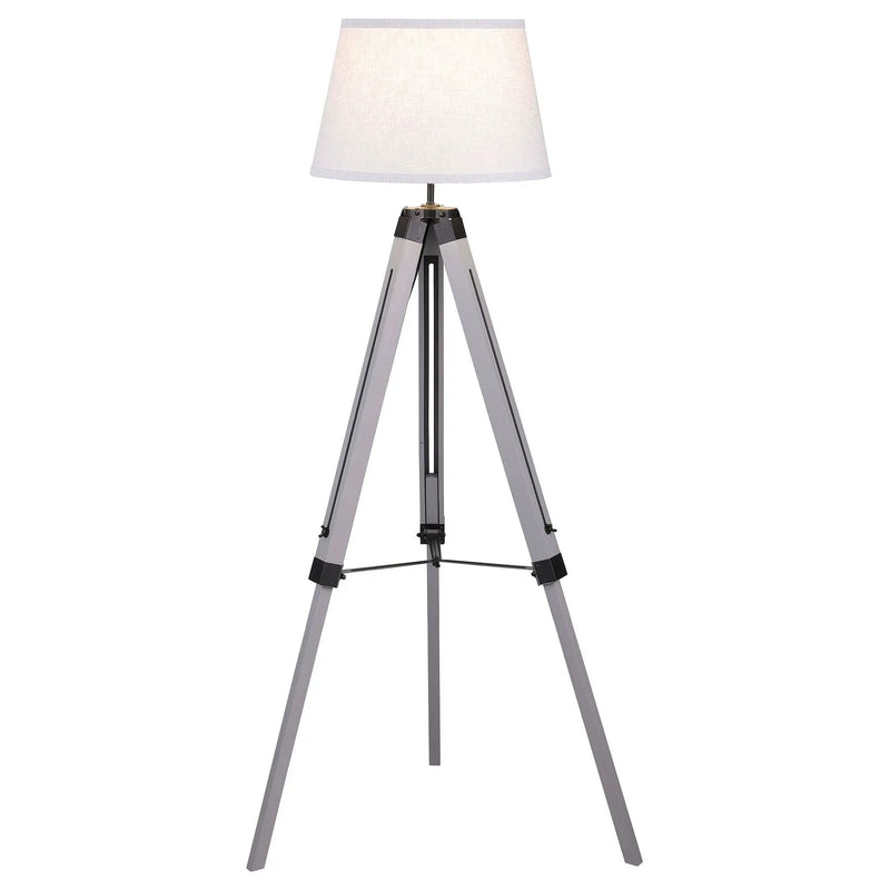 Dayton 56-inch Empire Shade Metal Tripod Floor Lamp Grey by Unique Piece Furniture