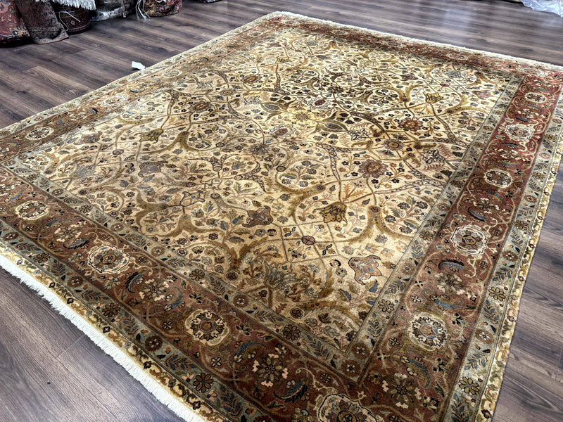 Indo Persian Rug 8x10, Teawash Bidjar Carpet, Allover Pattern by Jewel Rugs