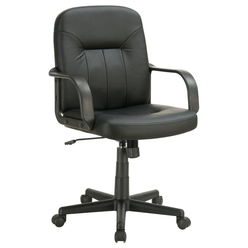 Office Chair With Casters Ergonomic Design For Workspaces - Black by HouseOfZazla