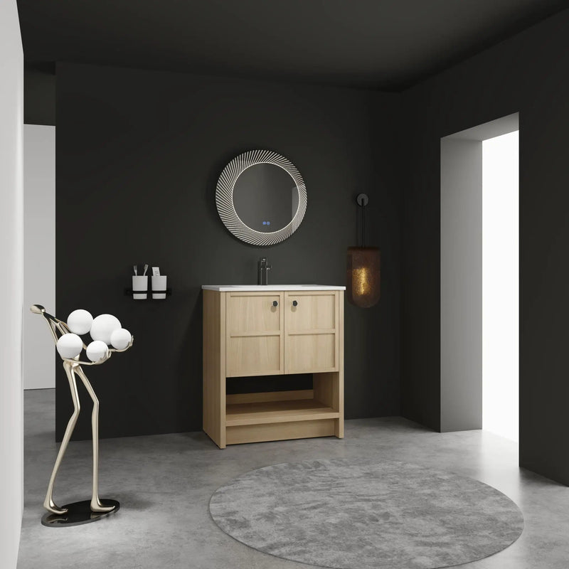 Modern Freestanding Bathroom Vanity With Ceramic Sink And Soft Closing Doors by Unique Piece Furniture