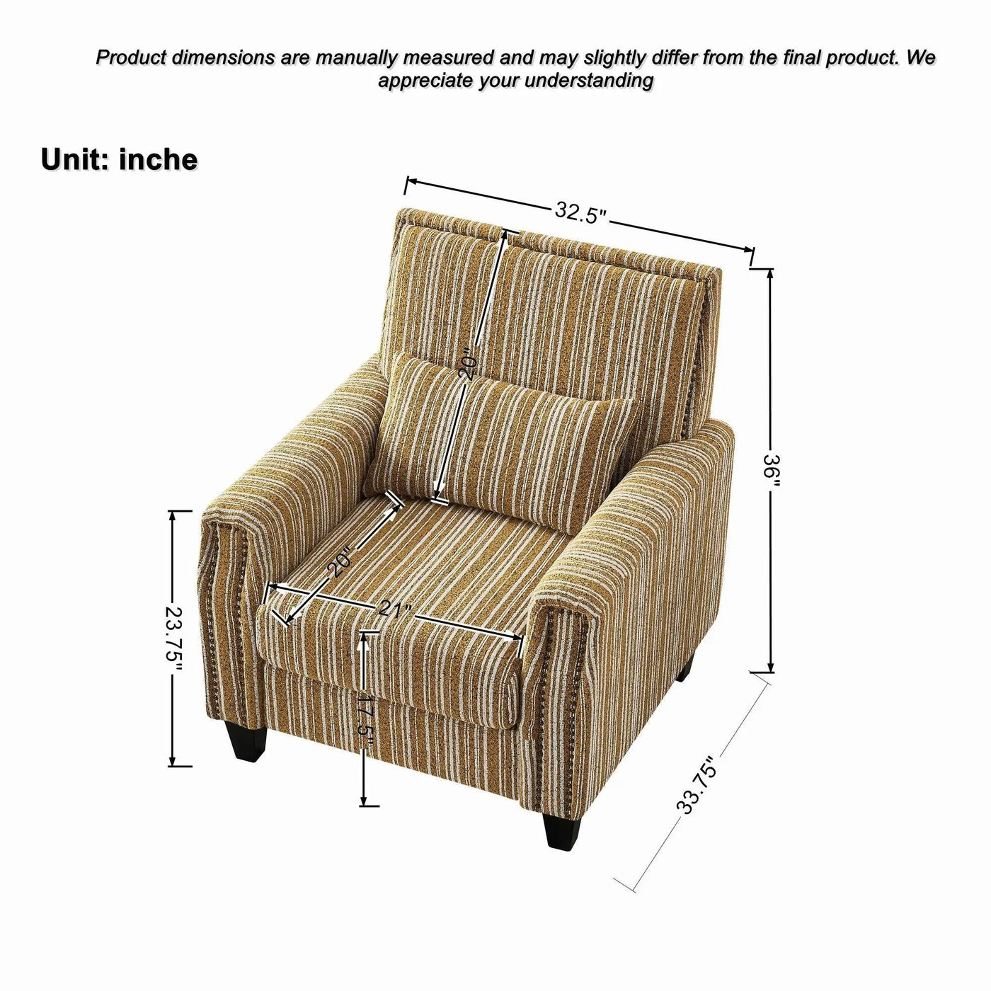 Comfy Armchair For Living Room by Unique Piece Furniture
