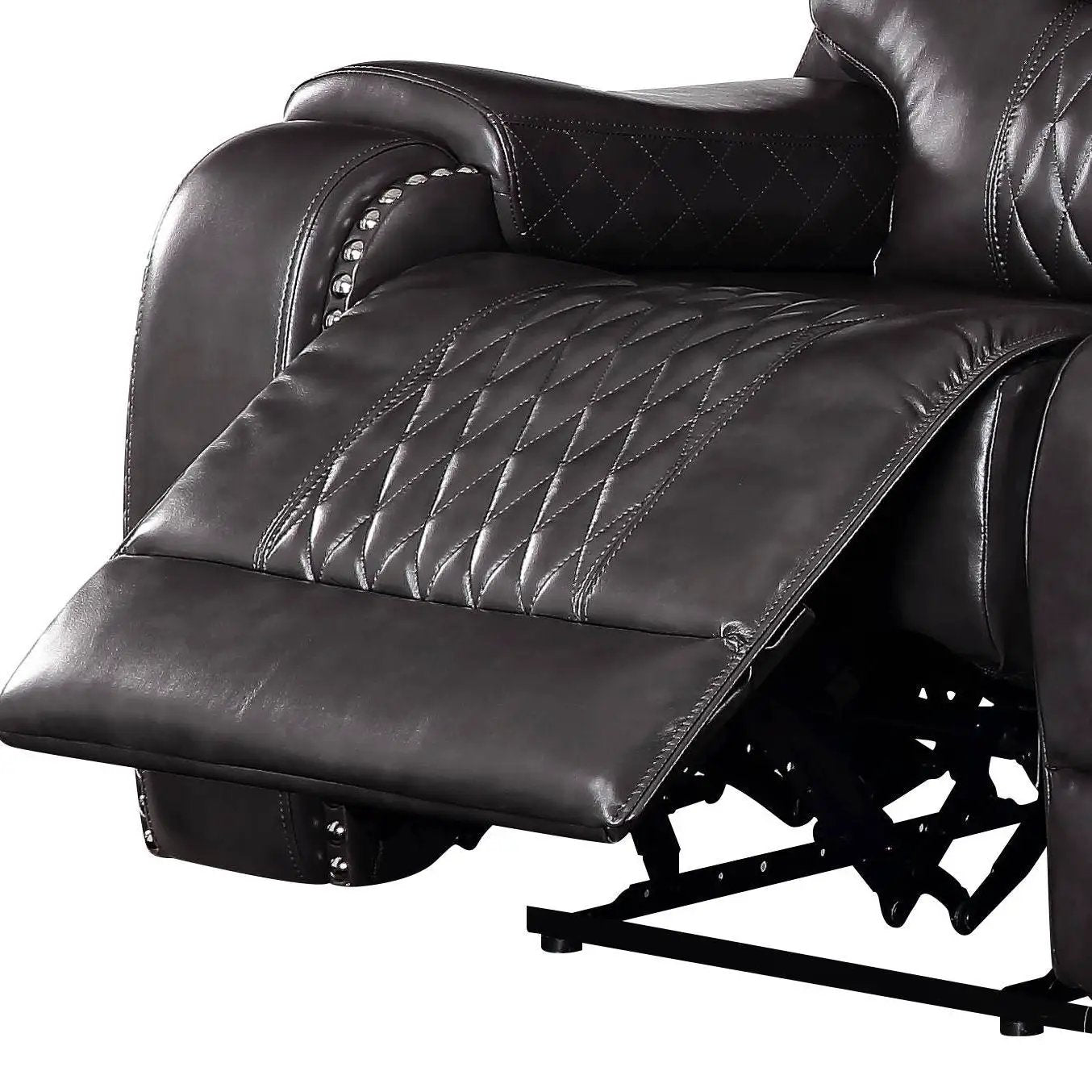 Braylon - Magnetite Synthetic Leather Manual Recliner Sofa - Brown by Unique Piece Furniture