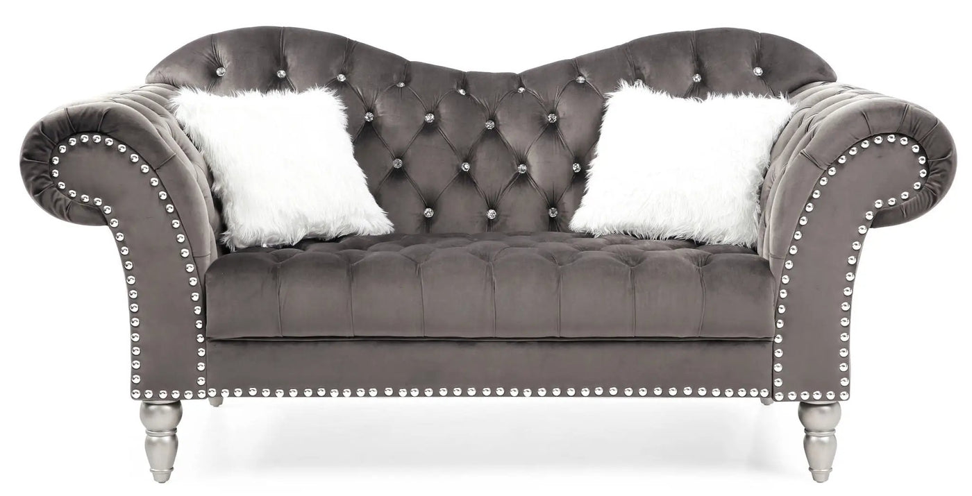 Elegant Round Arm Loveseat by HouseOfZazla