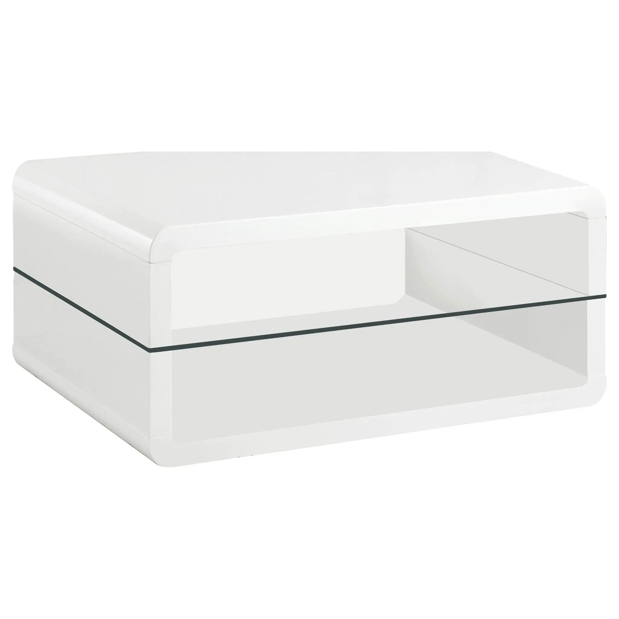 Elana 3-piece Coffee and End Table Set White High Gloss by Unique Piece Furniture