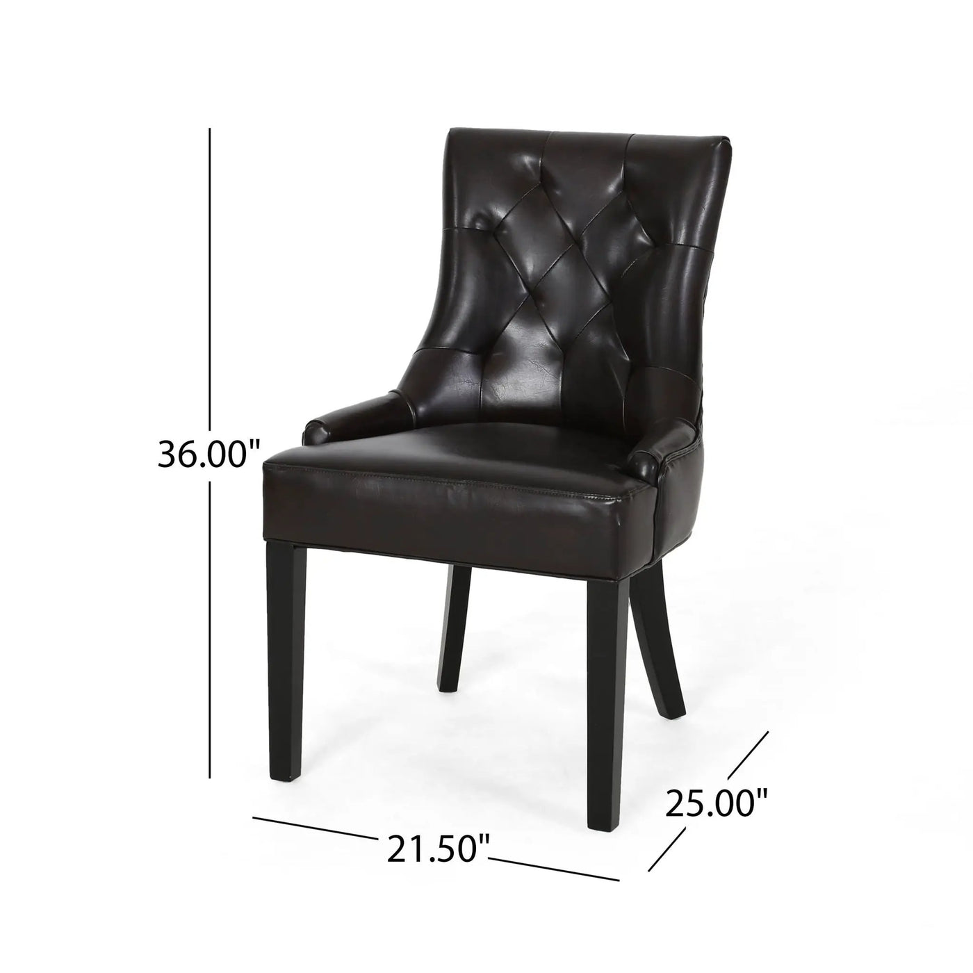 Contemporary Cheney Dining Chair Set with Tufted Design by HouseOfZazla