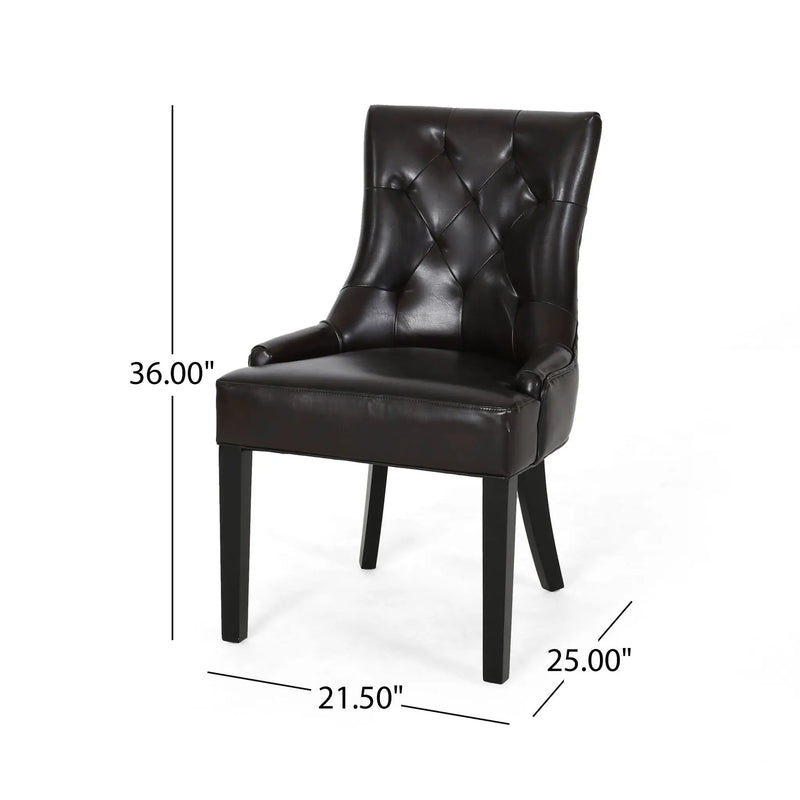 Contemporary Cheney Dining Chair Set with Tufted Design by HouseOfZazla