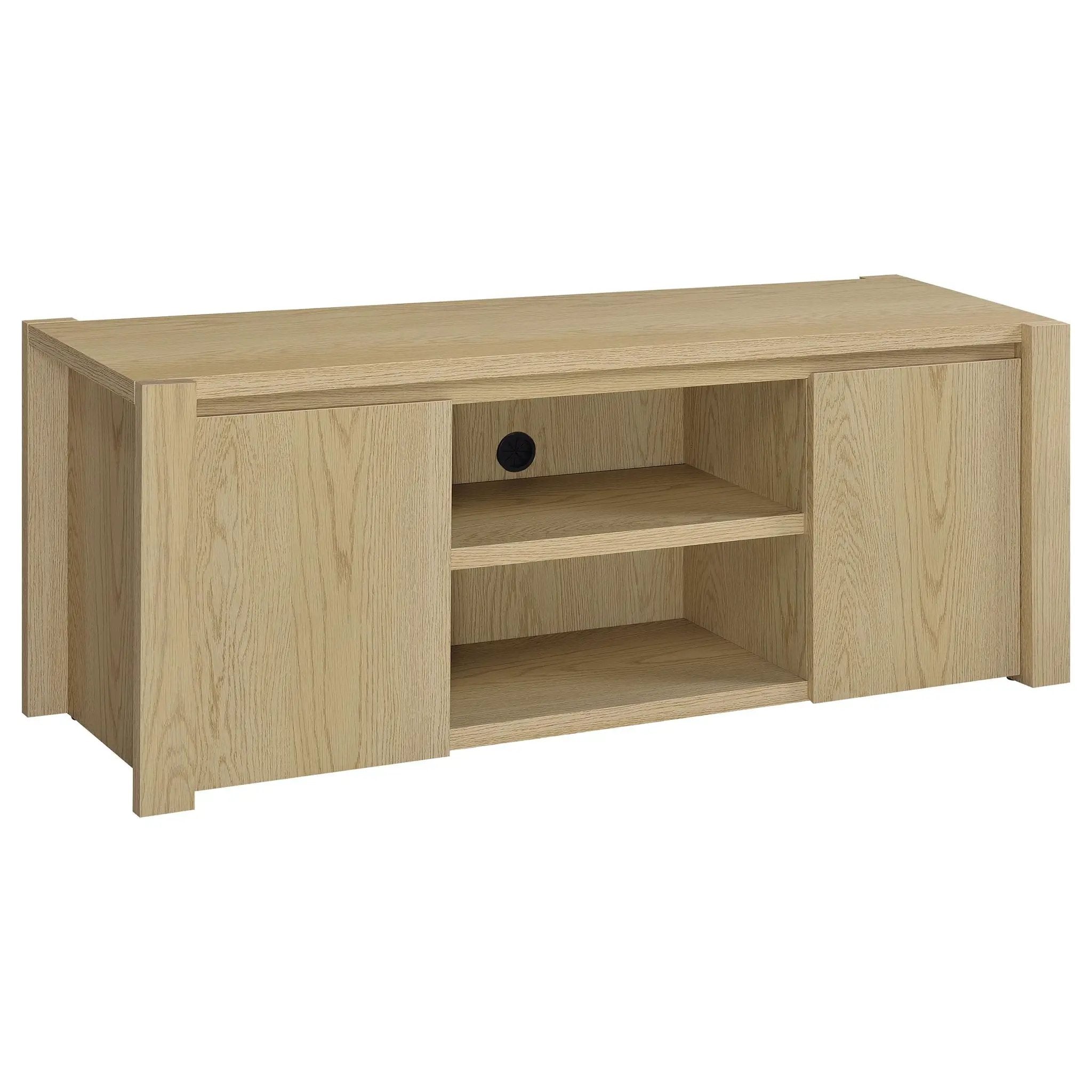 Laurelton 60-inch 2-door TV Stand Media Console Light Oak by Unique Piece Furniture