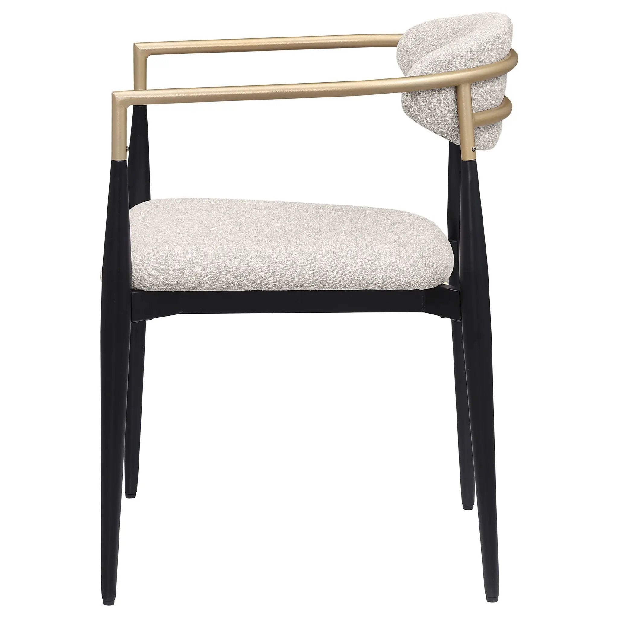Bradbury Fabric Upholstered Dining Arm Chair Beige (Set of 2) by Unique Piece Furniture