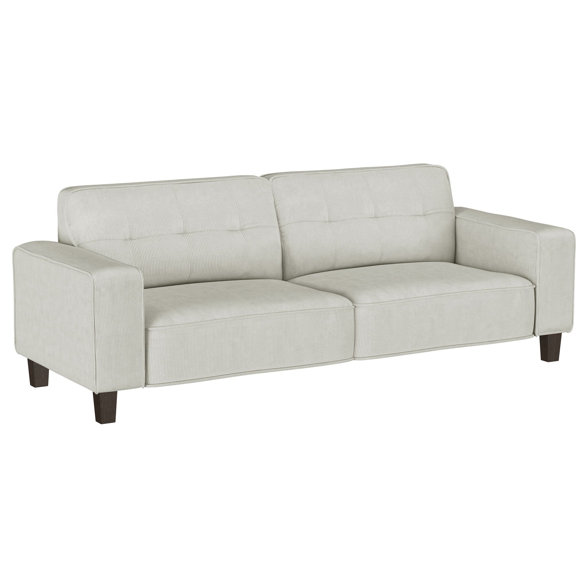 Xana - 2 Piece Upholstered Track Arm Sofa Set - Greige by HouseOfZazla