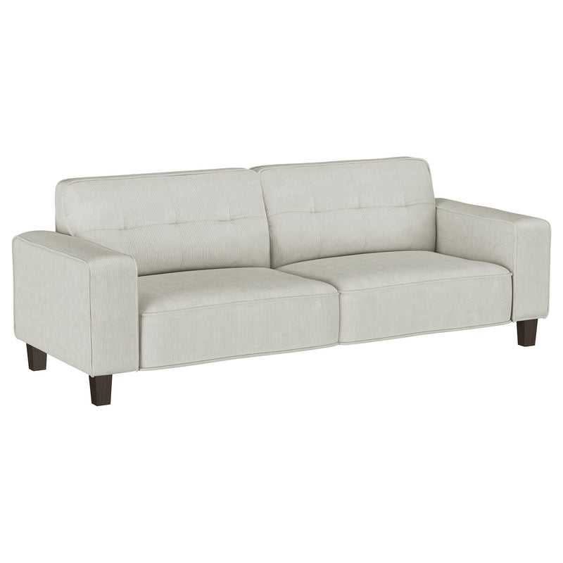 Xana - 2 Piece Upholstered Track Arm Sofa Set - Greige by HouseOfZazla