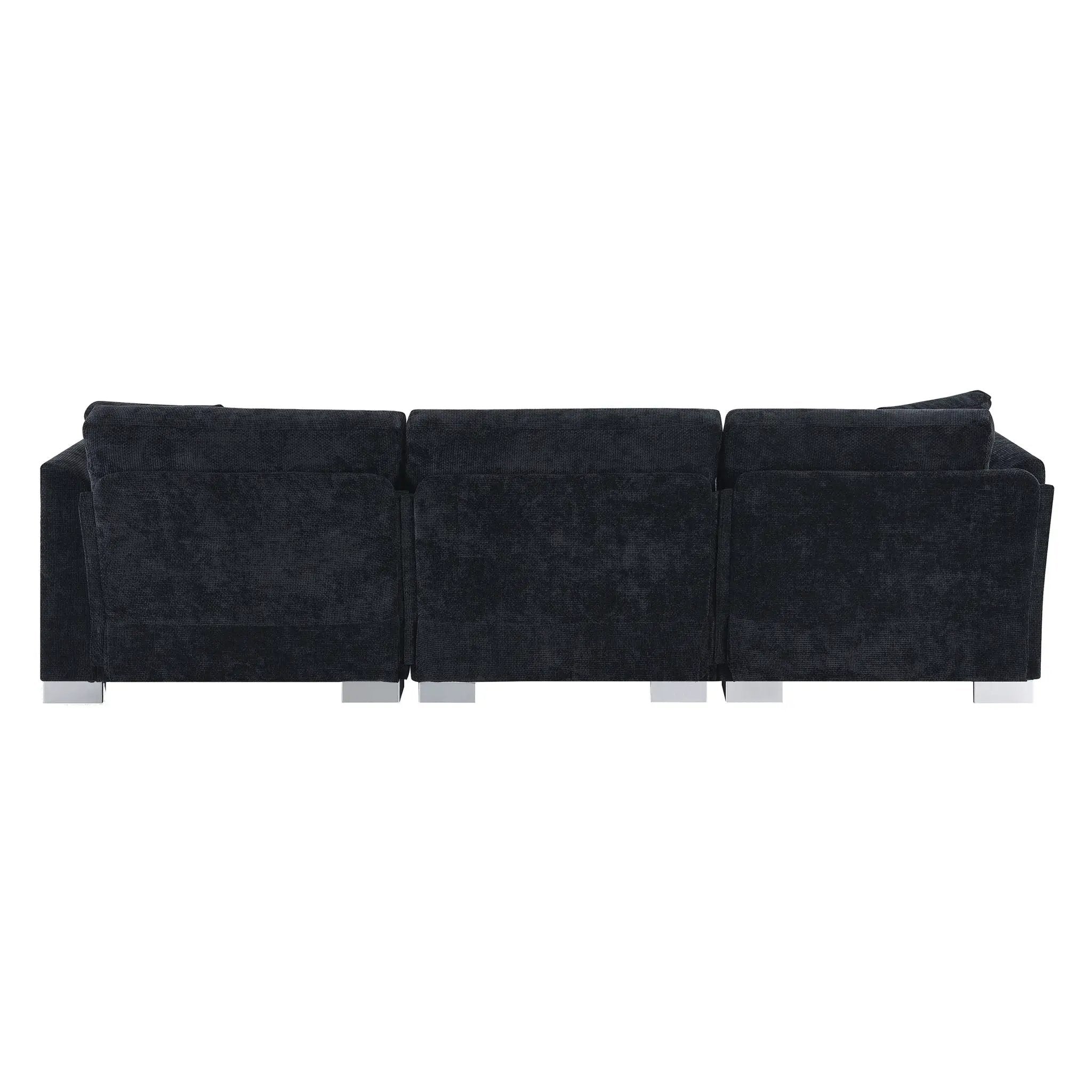 Modern Cloud Sectional Sofa L Shaped Luxury Couch Set With 2 Free Pillows 4 Seat With Oversized Chaise by HouseOfZazla